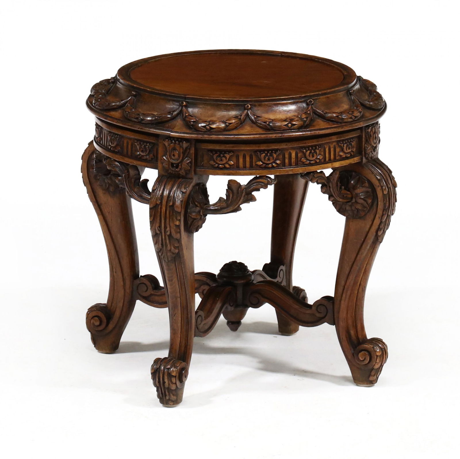 French Carved Mahogany Stand (1 of 3)