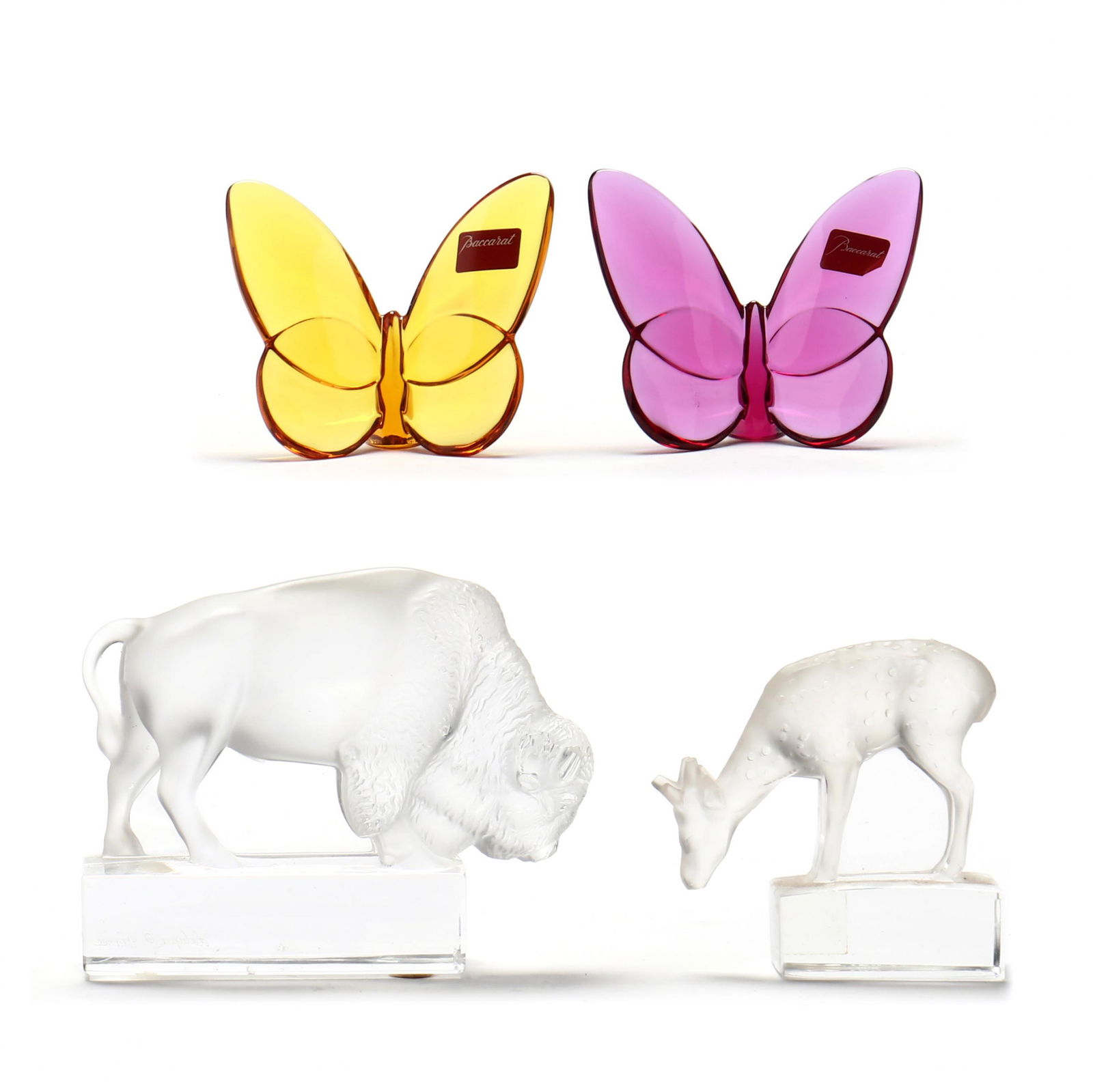 Four Baccarat and Lalique Crystal Animals (1 of 13)
