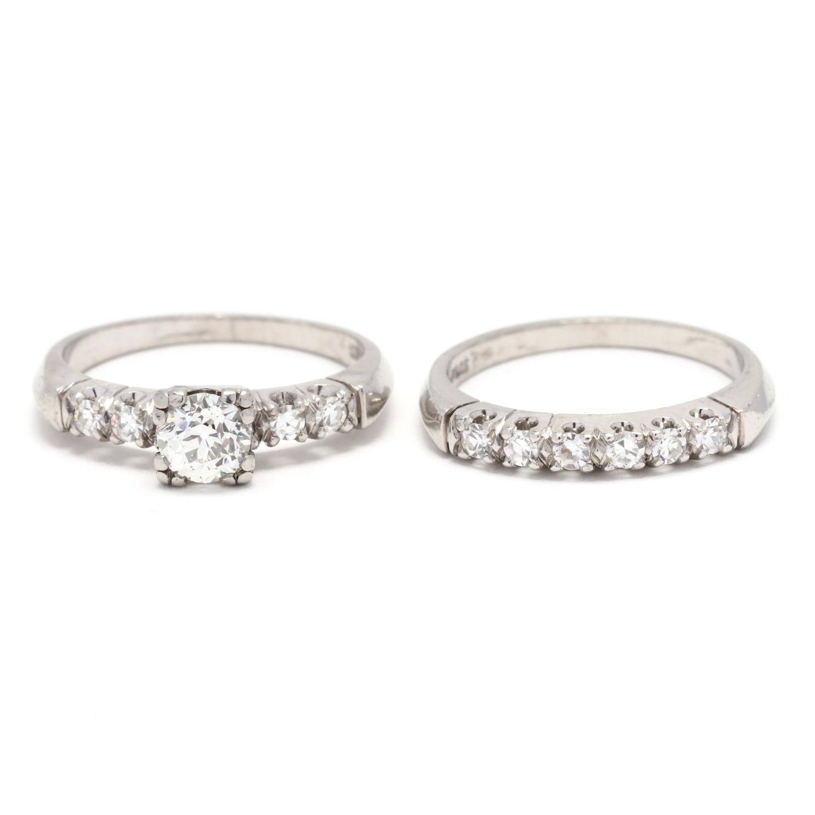 Platinum and Diamond Wedding Set (1 of 6)