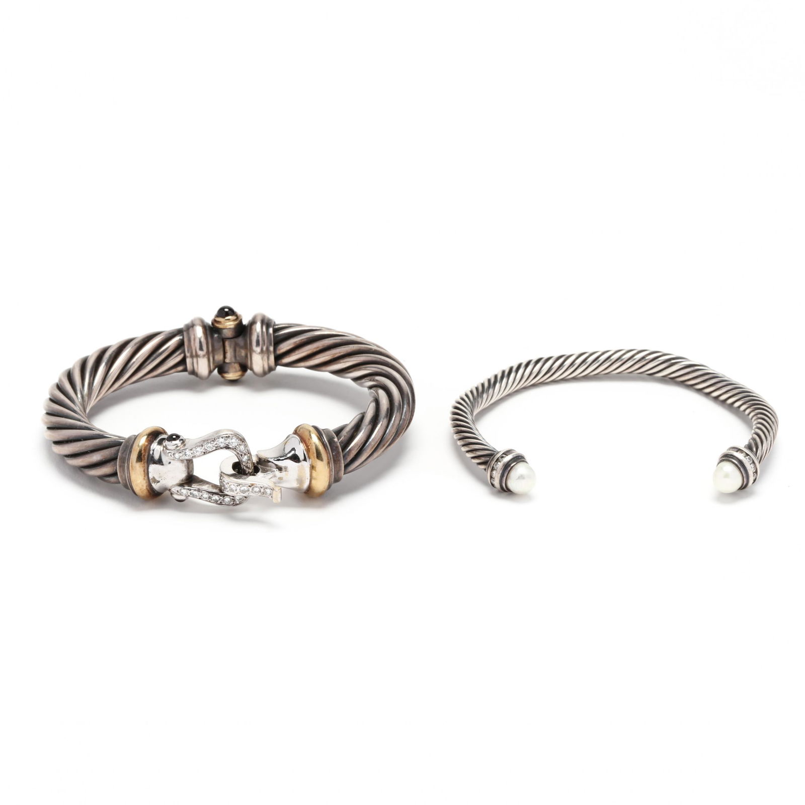 Two Silver and Gem-Set Bracelets, David Yurman (1 of 9)