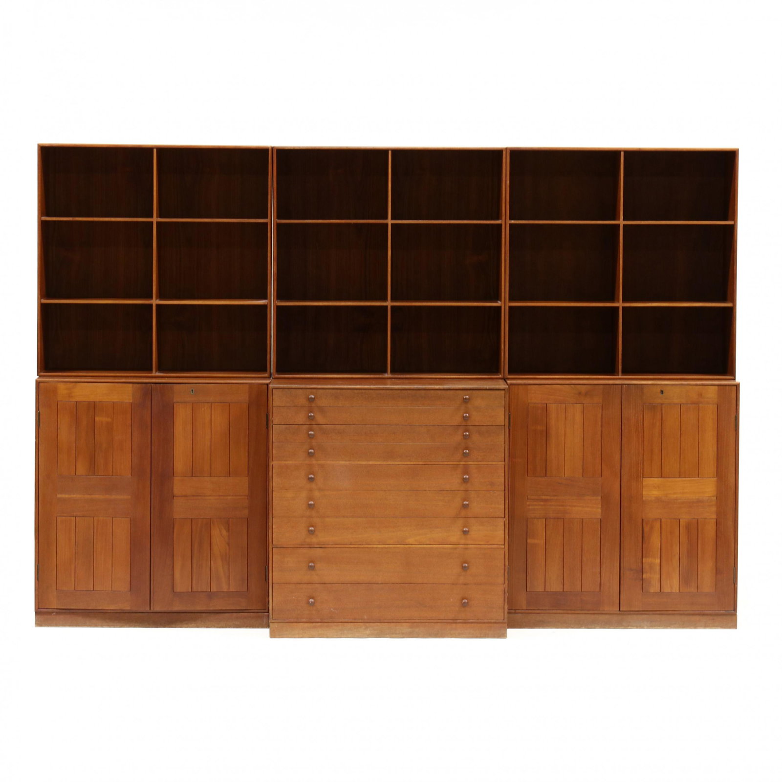 Mogens Koch (Danish, 1898-1992), Teak Three-Part Bookcase (1 of 8)