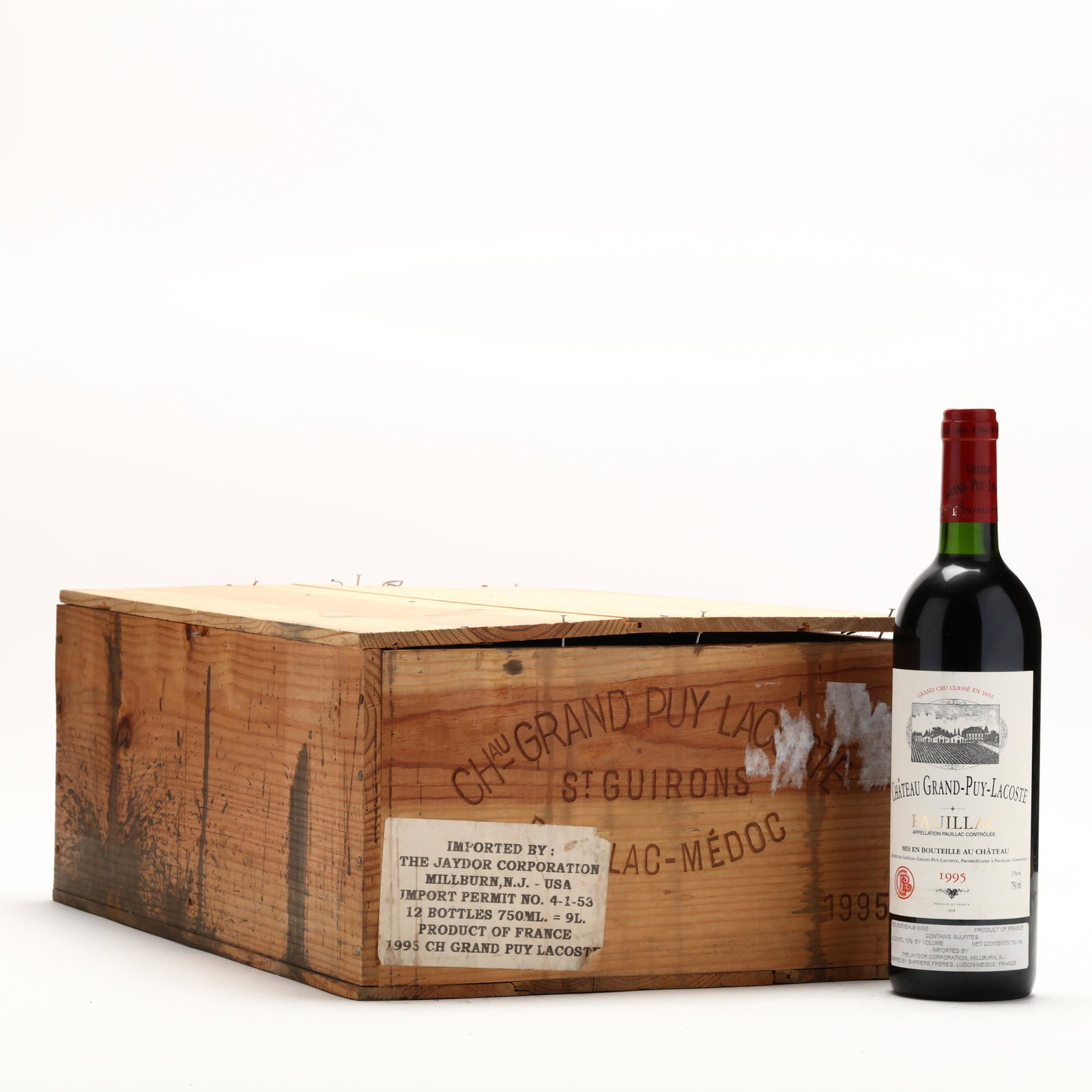 Chateau Grand-Puy-Lacoste - Vintage 1995: Chateau Grand-Puy-Lacoste - Vintage 1995Vintage 1995, Chateau Grand-Puy-Lacoste, Pauillac, 6 into neck, 6bn, 5lbsl, 2lscl, 2swrl, owc (12 750 ml)