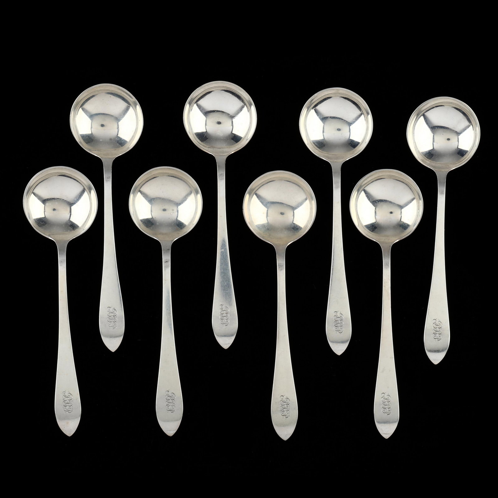 A Set of Eight Tiffany & Co.  Faneuil  Sterling Silver Bouillon Spoons (1 of 3)