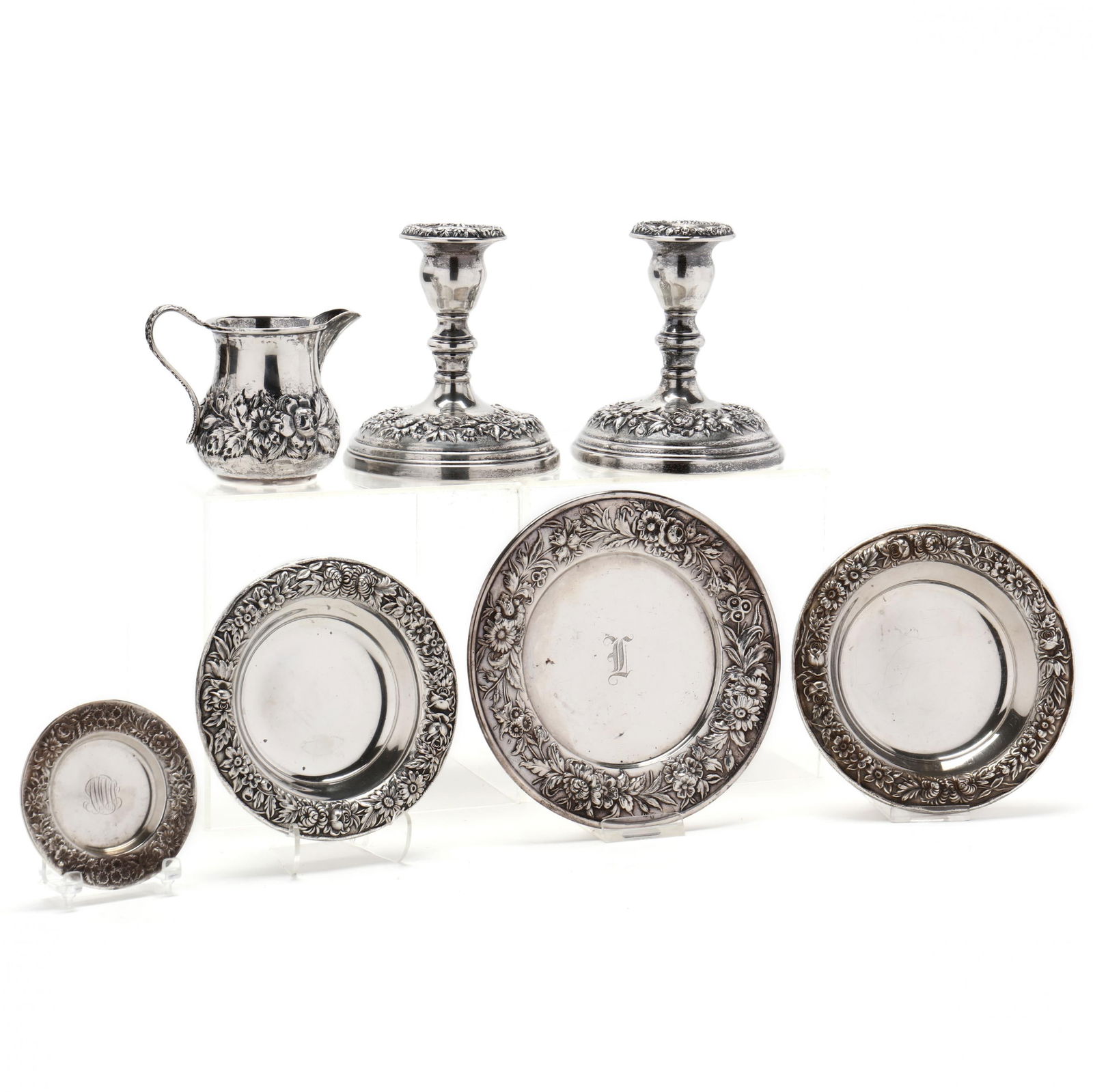 Seven Pieces of S. Kirk & Son Sterling Silver Repousse Hollowware (1 of 11)