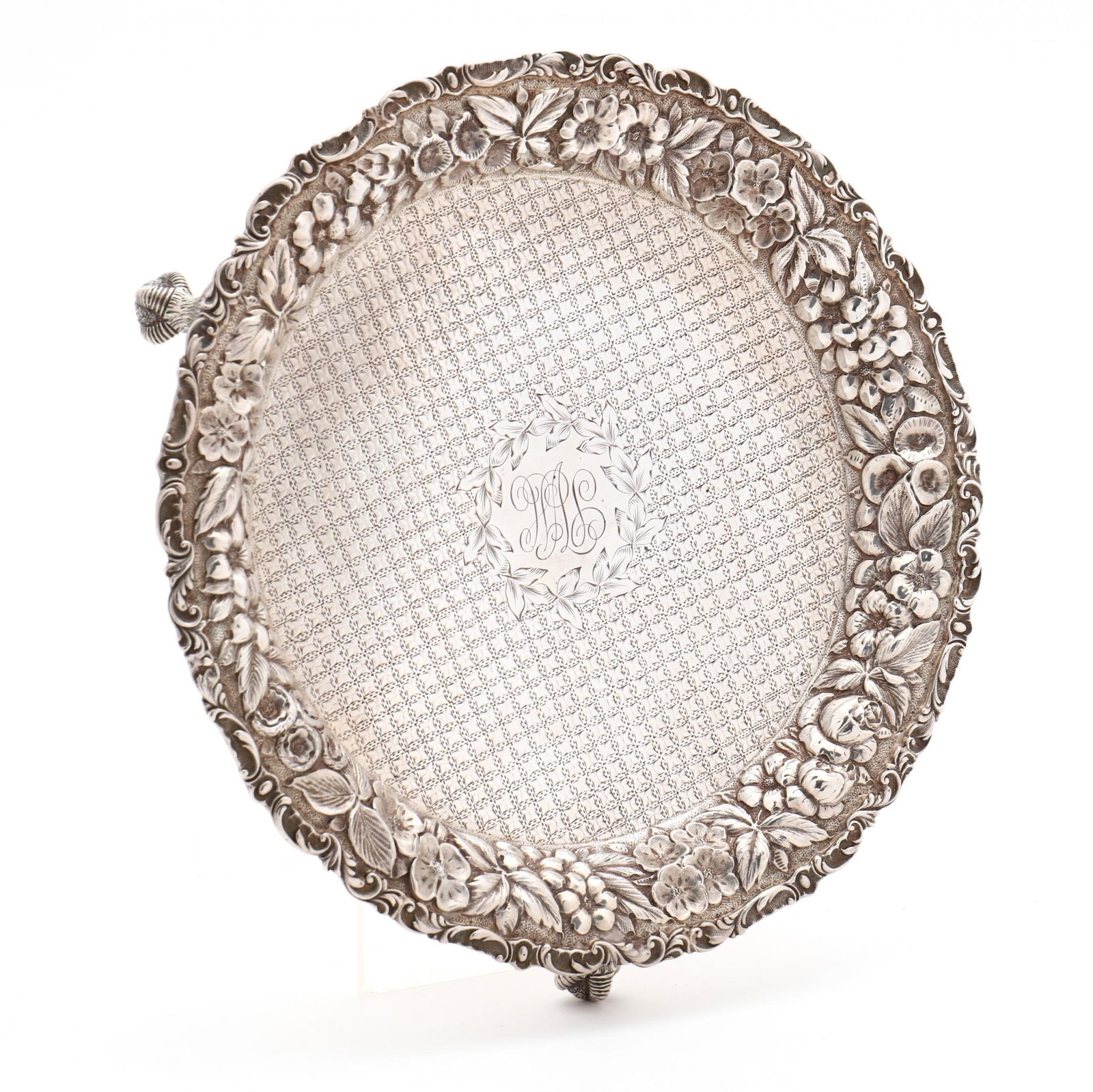 James Armiger Repousse Sterling Silver Salver (1 of 4)