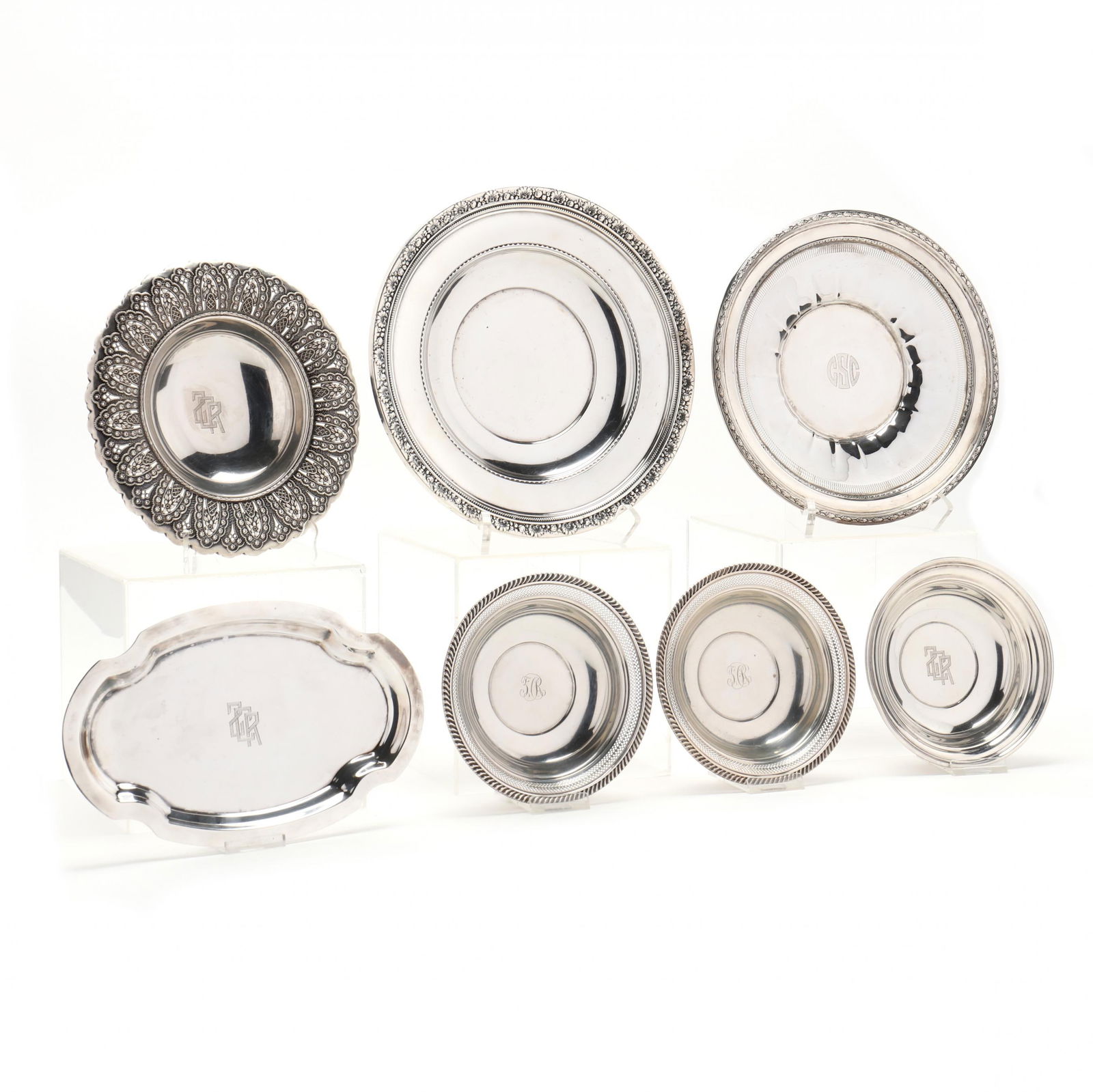 A Grouping of Seven American Sterling Silver Dishes (1 of 13)