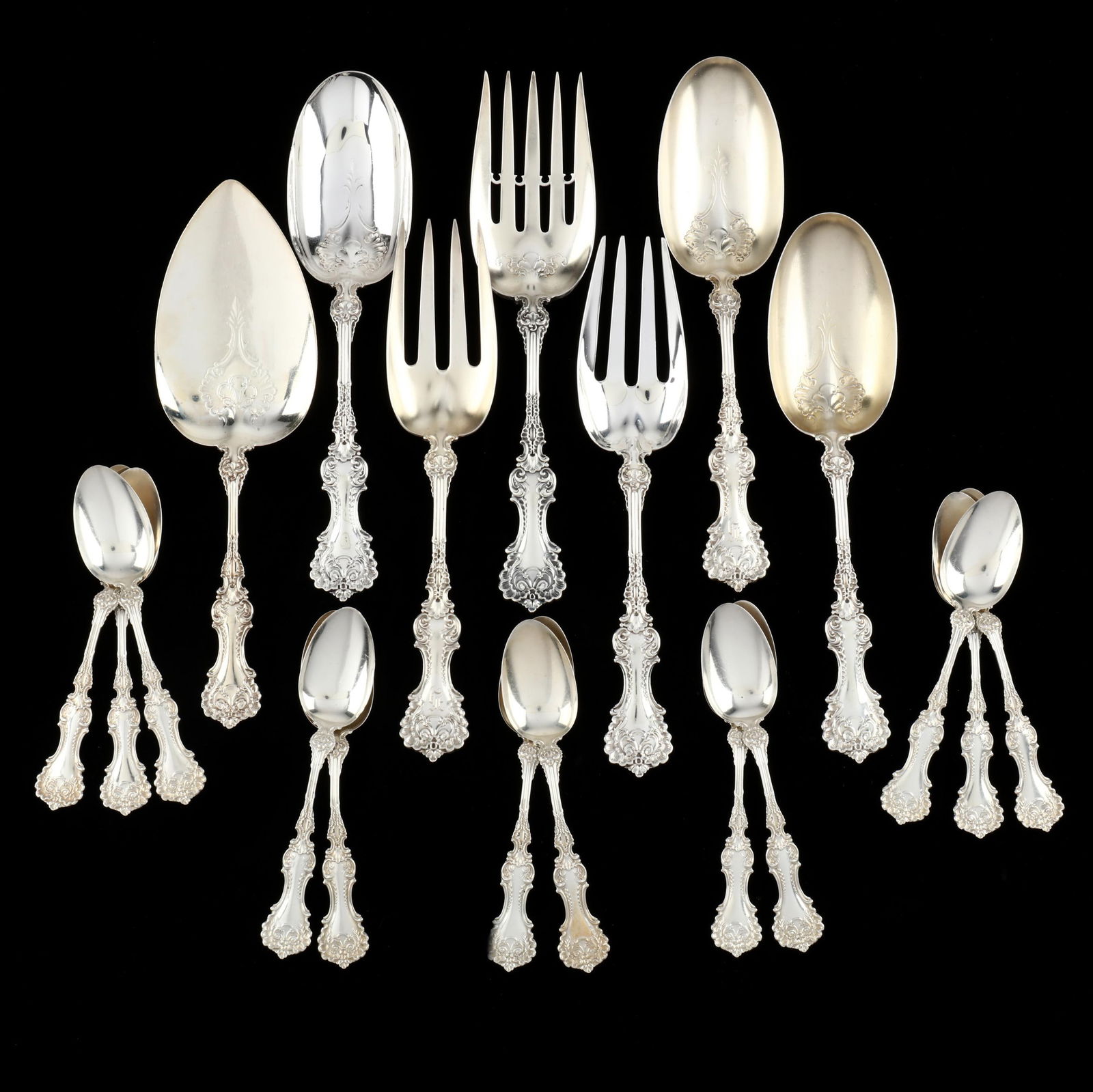 A Selection of Whiting  Pompadour  Sterling Silver Flatware (1 of 3)