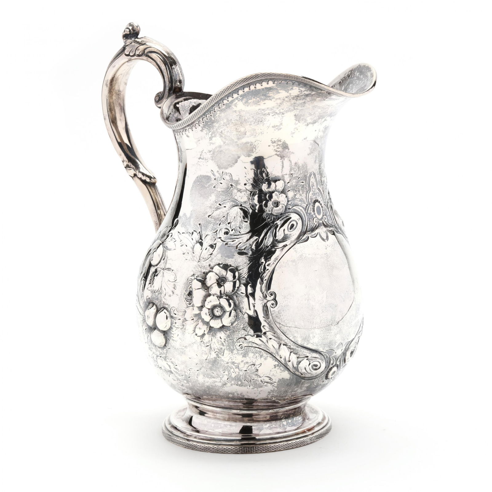 An American Coin Silver Pitcher, Mark of Wood & Hughes (1 of 4)