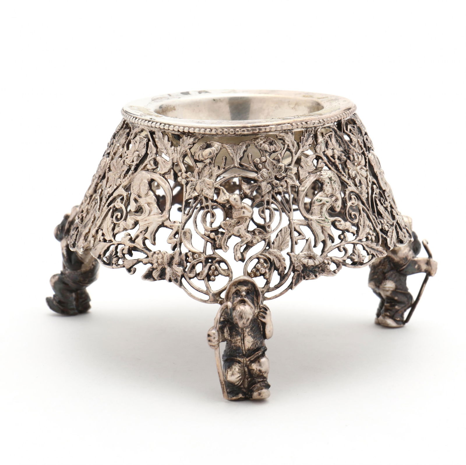 An Antique Hanau Silver Figural Master Salt Cellar (1 of 5)