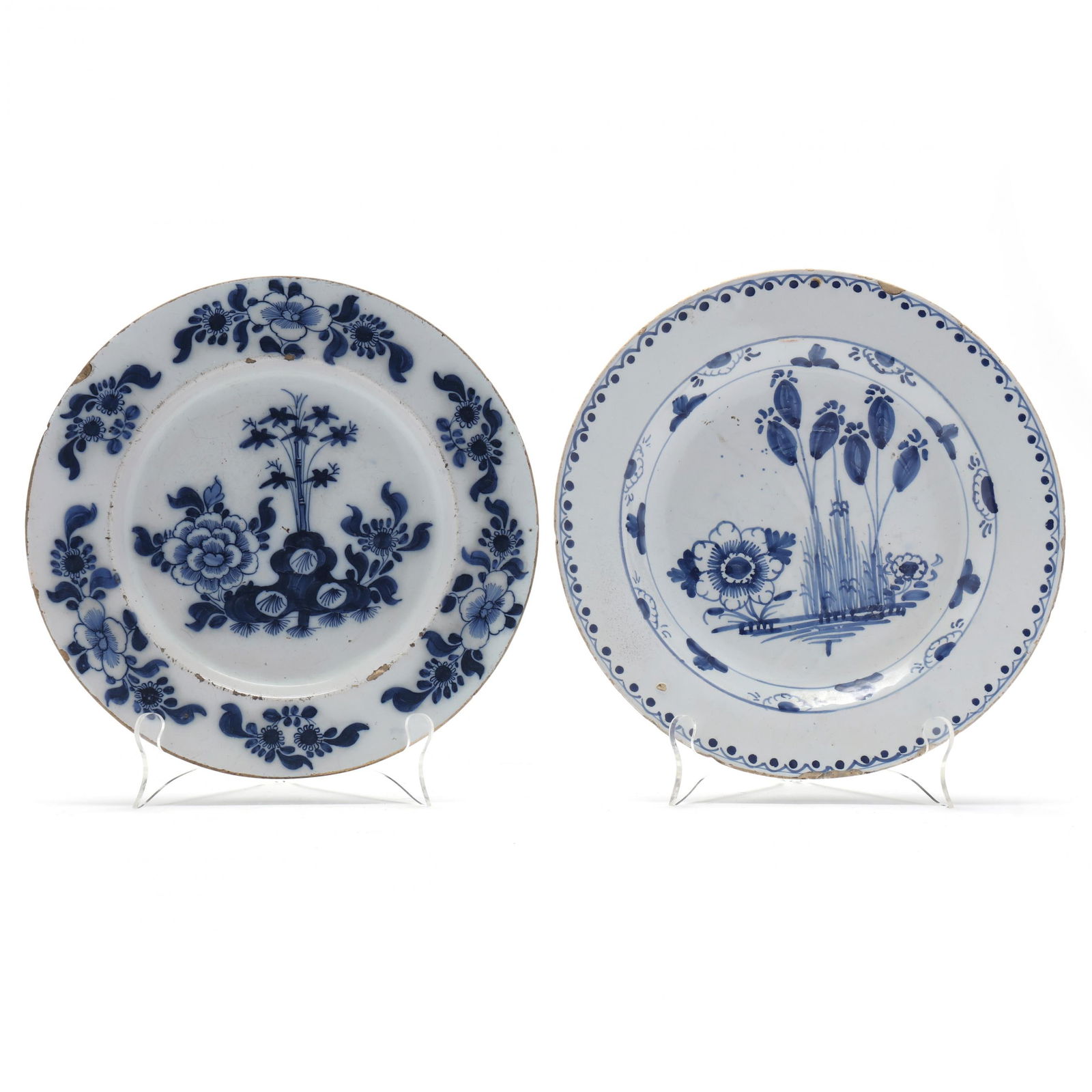 Two English Delft Blue and White Plates (1 of 3)