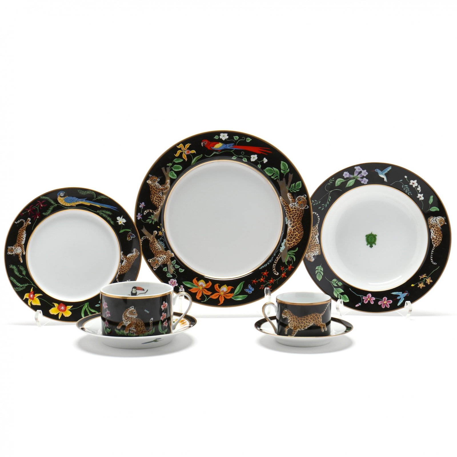 Lynn Chase  Jaguar Jungle  Tableware, (33) Pieces (1 of 9)