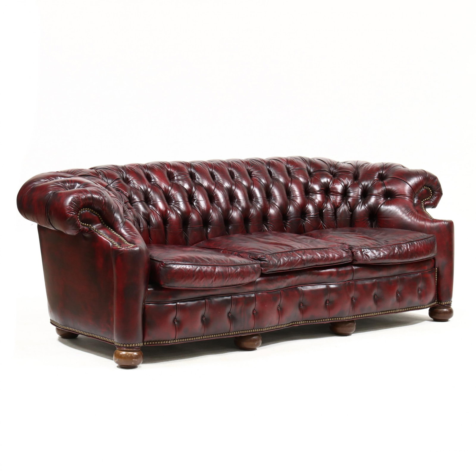 Old Hickory Tannery, Vintage Tufted Leather Sofa (1 of 5)