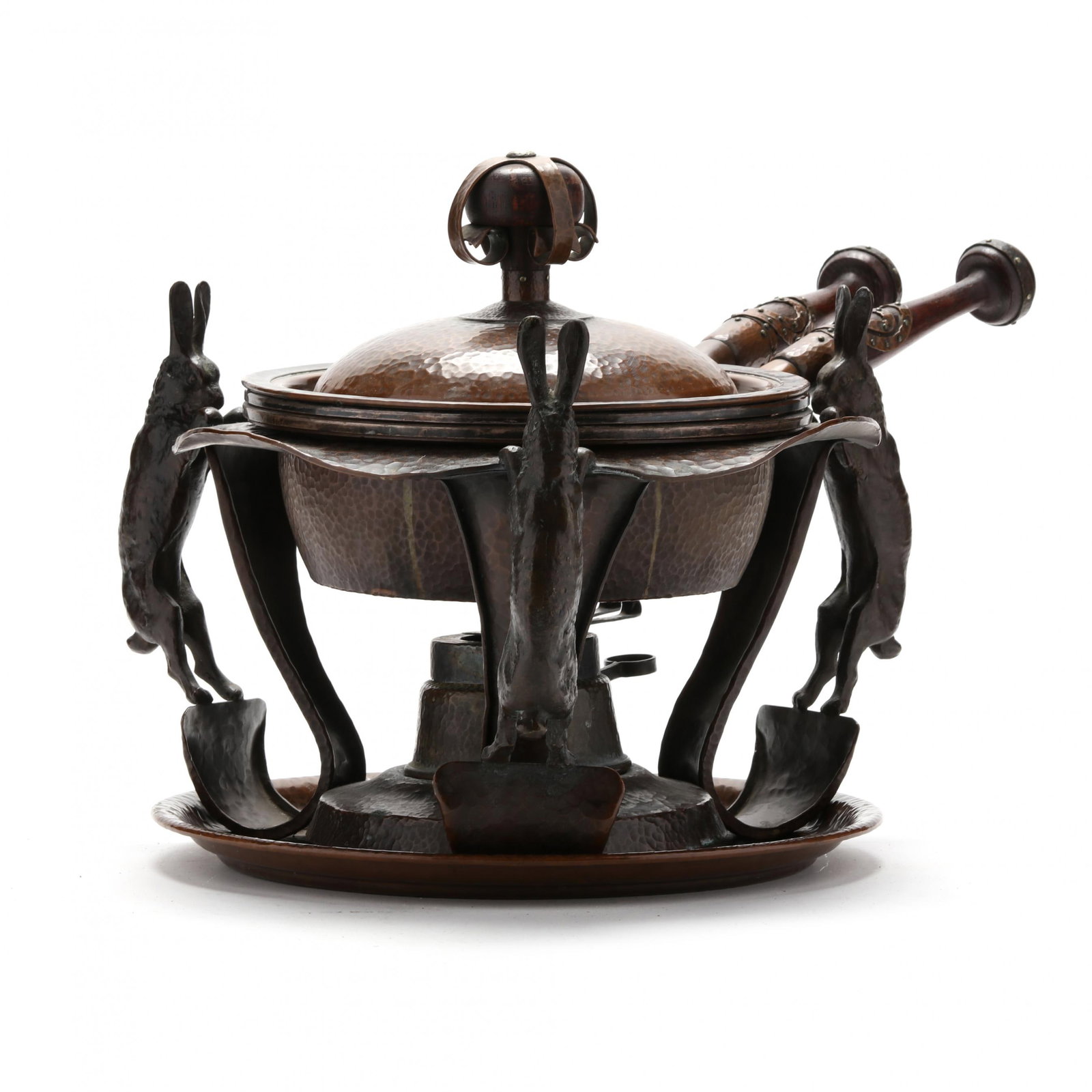 Joseph Heinrichs Figural Copper and Sterling Silver Chafing Set (1 of 13)