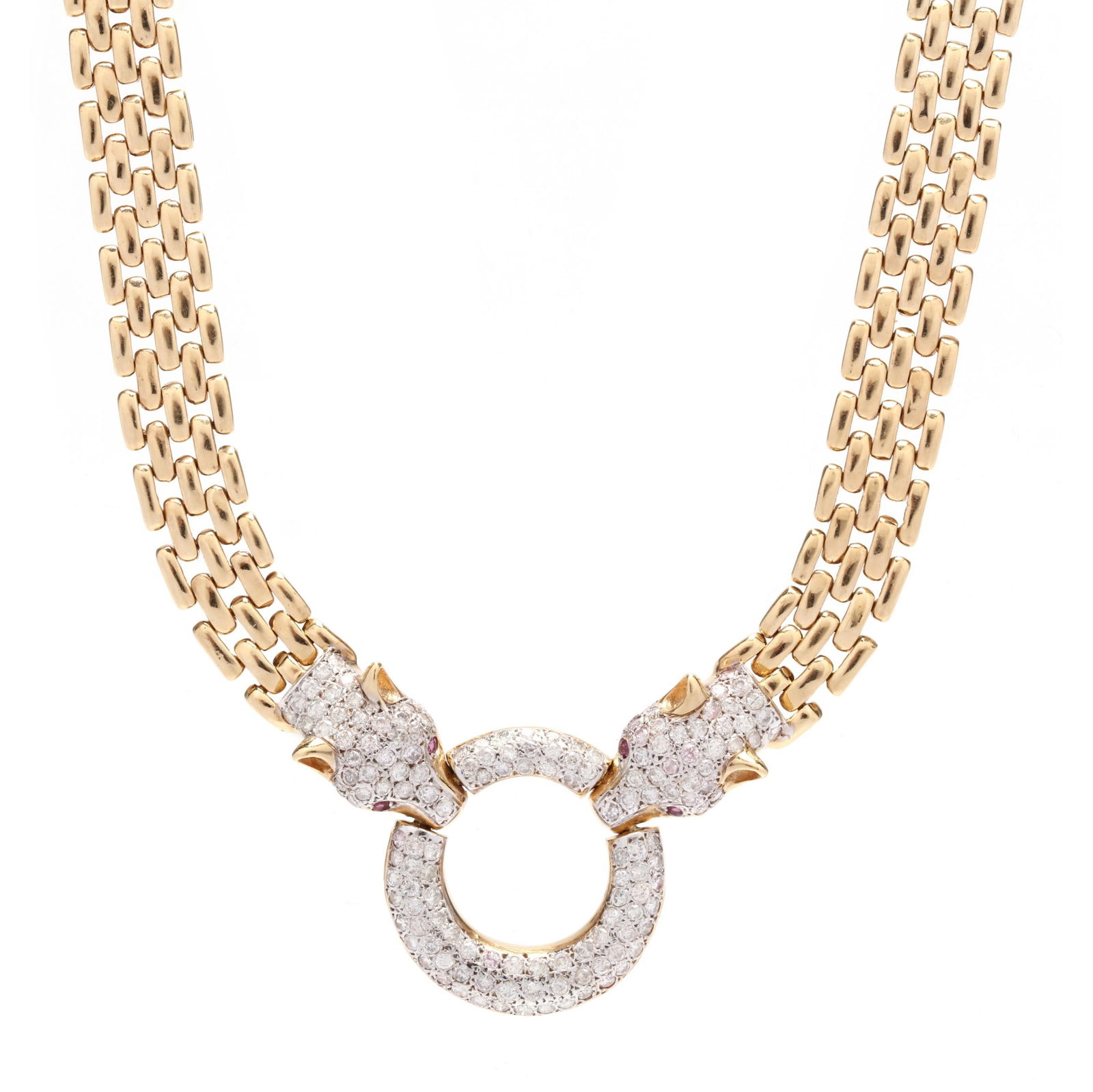Gold and Diamond Panther Necklace (1 of 5)