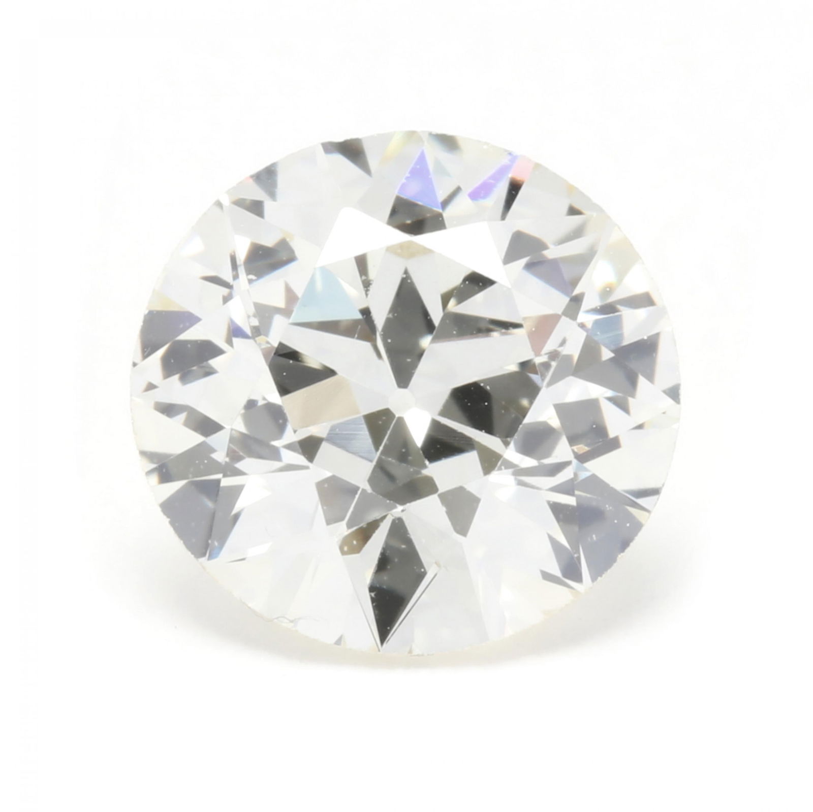 Unmounted Old European Cut Diamond with Gold and Diamond Floral Motif Mount (1 of 8)