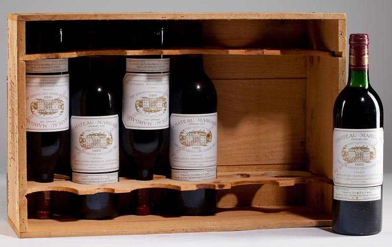 Chateau Margaux: Chateau Margaux "Consistently scoring between 98-100, the superb 1982 Margaux may be slightly bigger, bolder, and more masculine than vintages produced over the last 15-20 years. Its dark plum/purple 