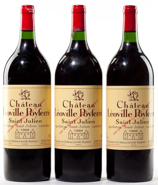 Chateau Leoville Poyferre: Chateau Leoville Poyferre "...Outstanding. Dark ruby-colored center, verging on purple. Superripe aromas of cassis, berry and mint. Full-bodied, very sleek, with fine tannins and a long, long, caressi
