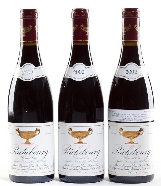 Richebourg: Richebourg "The 2002 Richebourg has a strong ruby color and reveals magnificent aromatic depth. Its candied red cherry, sassafras and cola scents lead to a medium-bodied core of cassis, blackberries, 