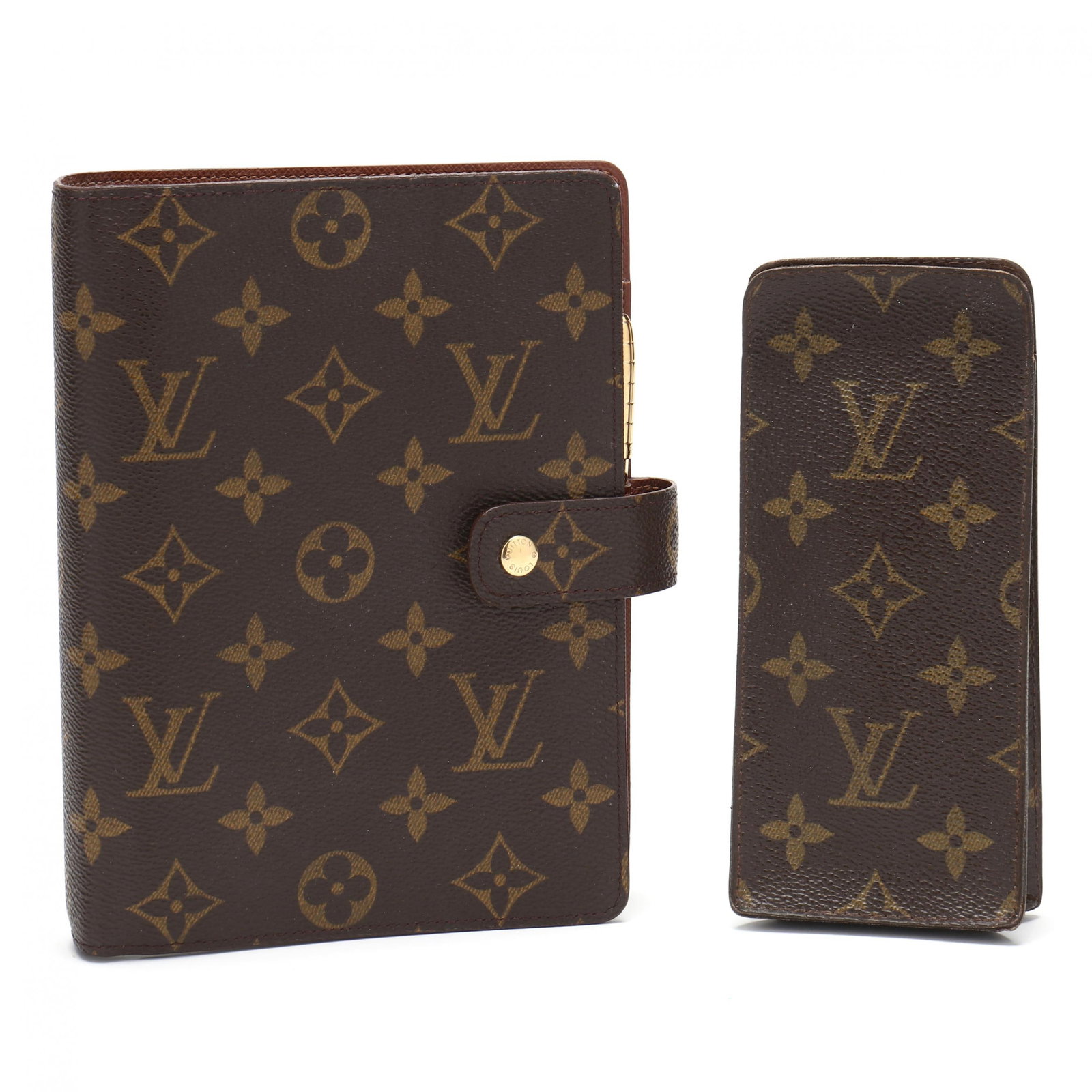 Two Louis Vuitton Monogram Accessories, Canvas Agenda Cover & Glasses Case (1 of 13)