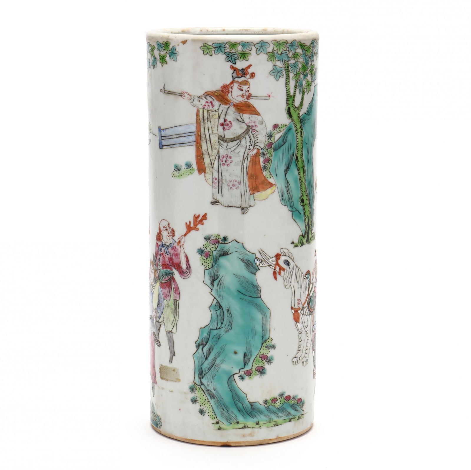 A Chinese Porcelain Famille Rose Hat Stand (1 of 8)