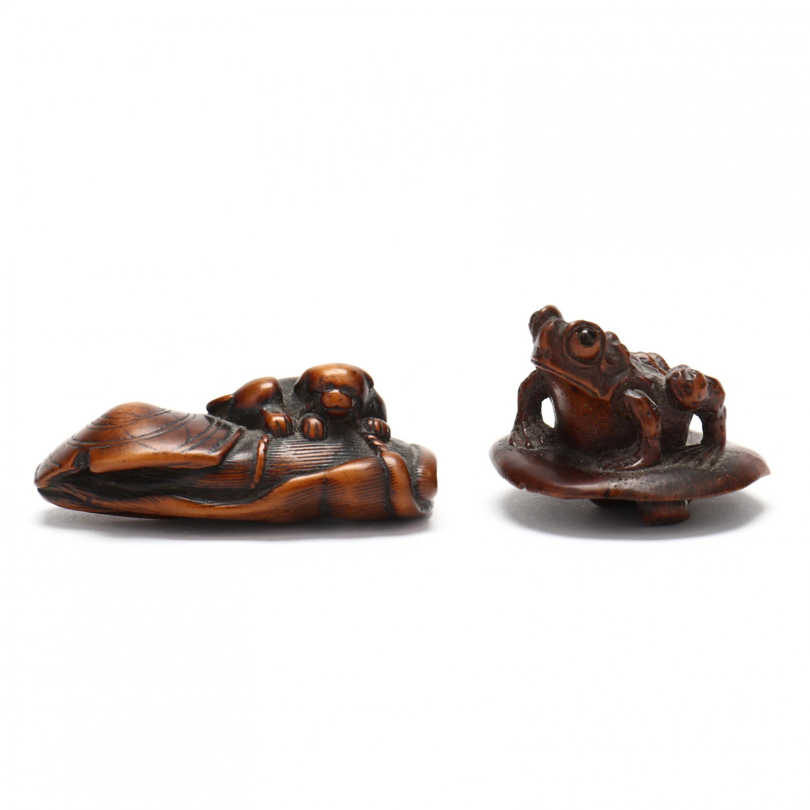 Two Japanese Carved Wooden Netsuke (1 of 5)