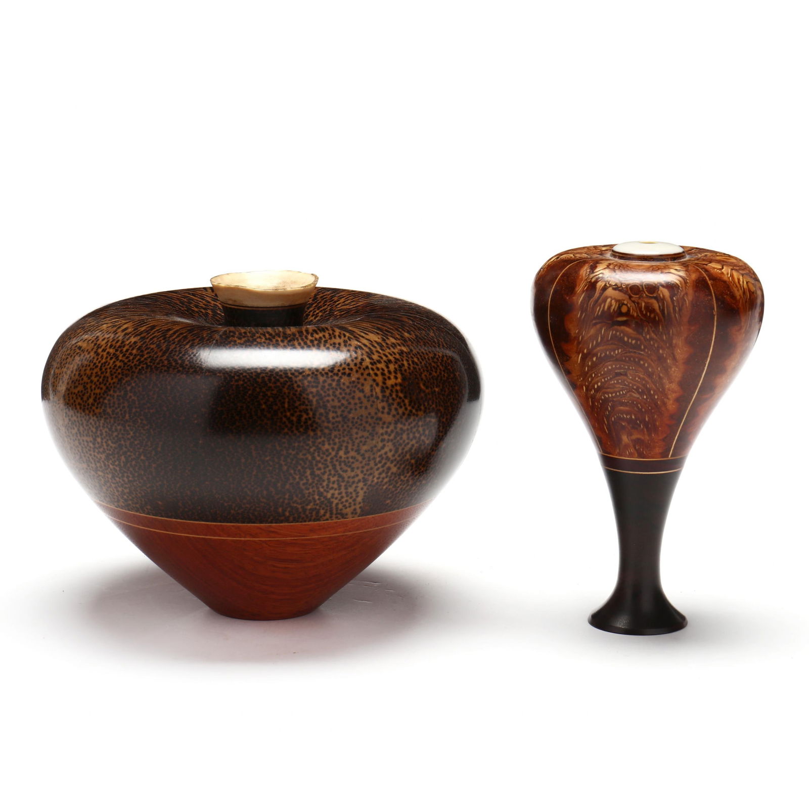 Galen Carpenter (American, b.1946), Two Turned Wood Vessels (1 of 9)