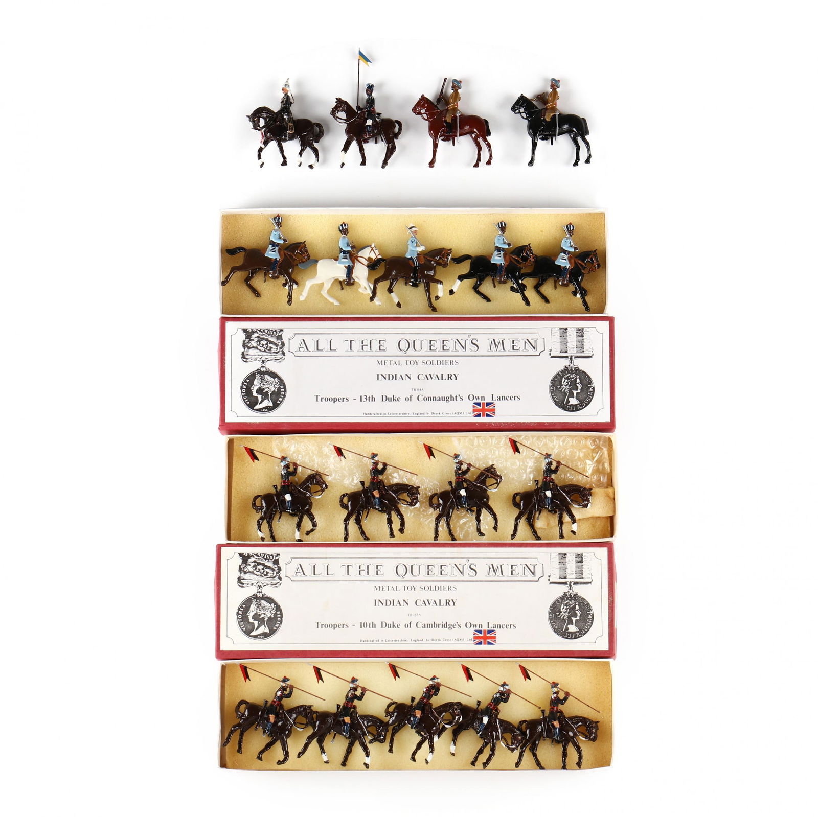 Selection of Anglo-Indian Military Miniatures, Troopers (1 of 3)