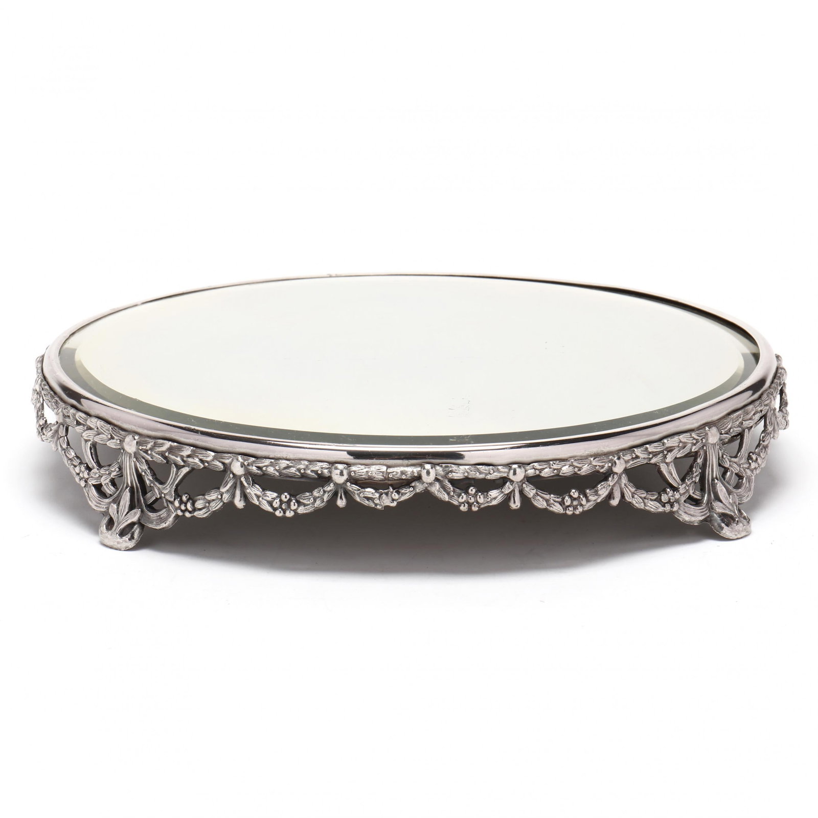 A Continental Silver-Plated Mirrored Plateau (1 of 4)