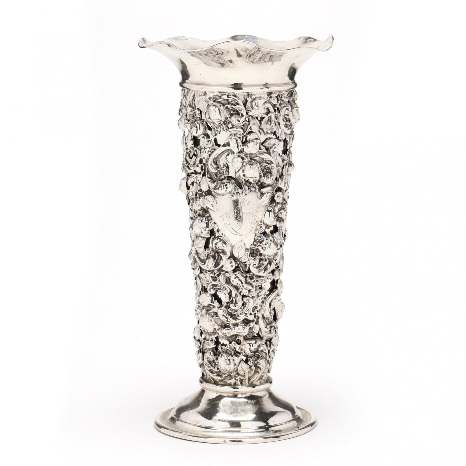 A Sterling Silver Openwork Tulip Vase by Mauser (1 of 6)