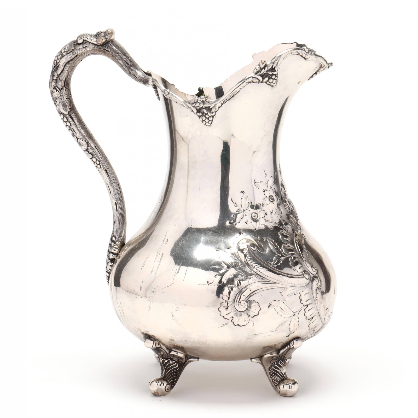 An American Coin Silver Water Pitcher by William F. Ladd (1 of 7)