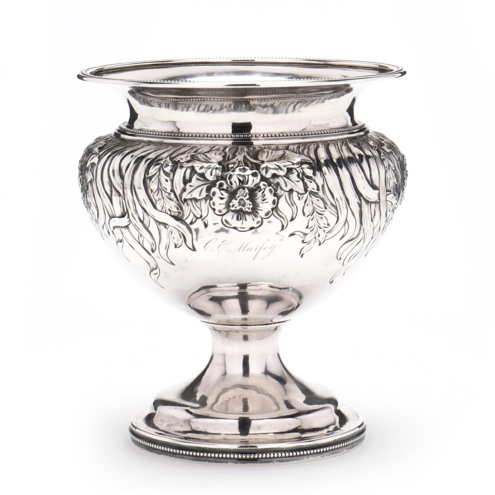 An American Coin Silver Pedestal Bowl, Mark of Cann & Dunn for Ball Tompkins & Black (1 of 6)