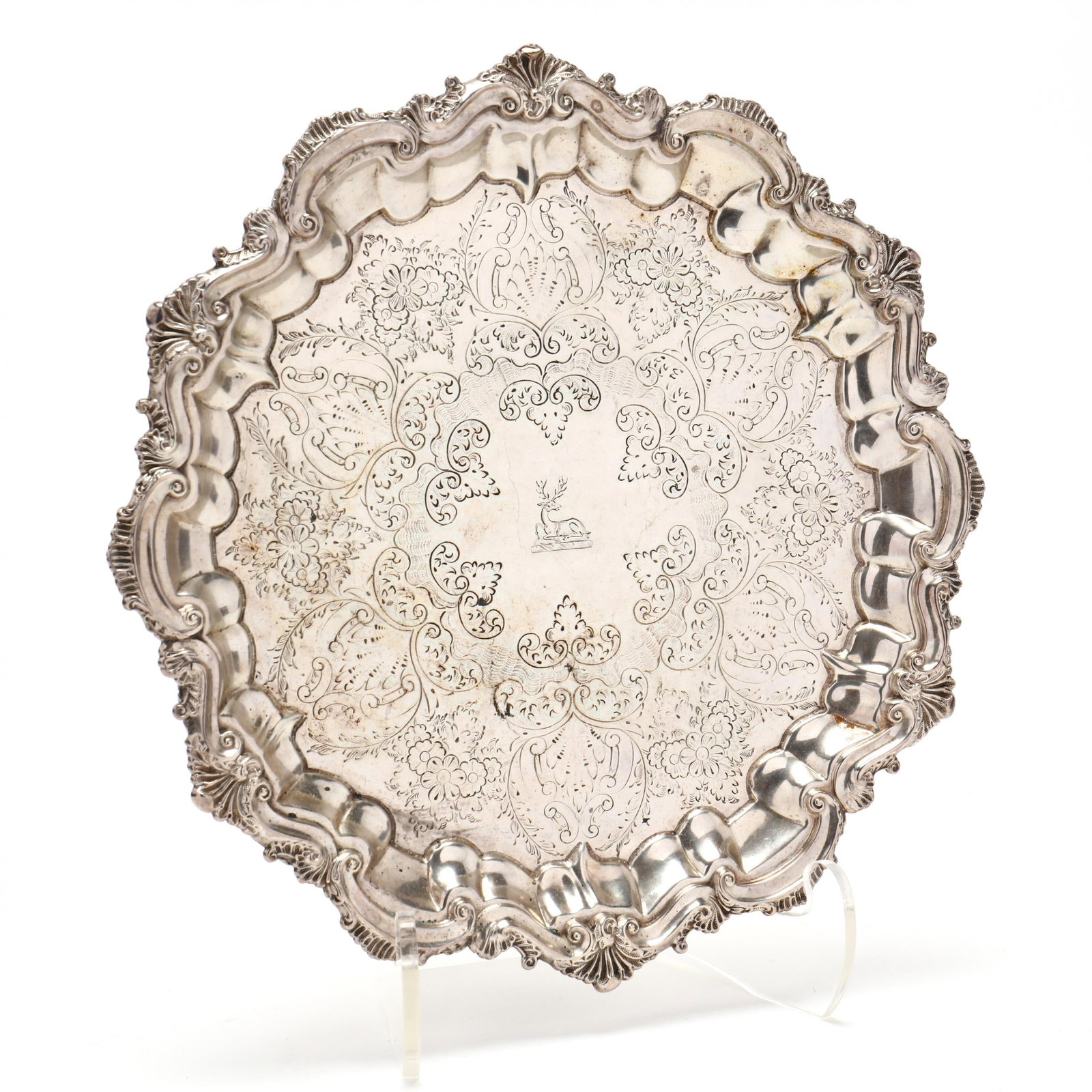 A Victorian Silver Salver, Mark of Barker Brothers (1 of 4)
