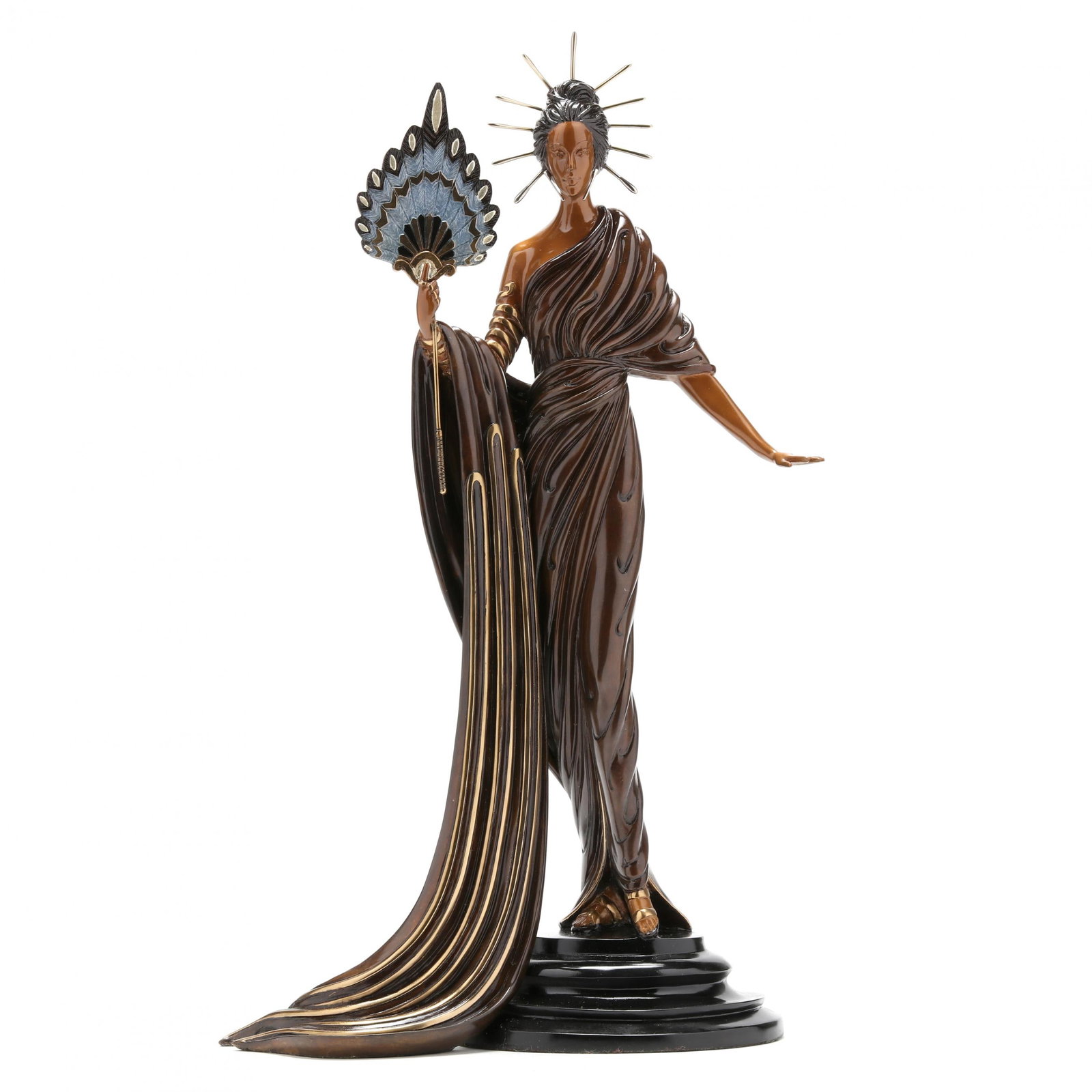 Erté (Romaine de Tirtoff) (Russian/French, 1892-1990), Aphrodite , 1986: ErtÃ© (Romaine de Tirtoff) (Russian/French, 1892-1990), Aphrodite, 1986cold-painted and gilt bronze, signed and numbered edition 361 of 375, publisher stamp of Fine Art Acquisitions, with foundry ci