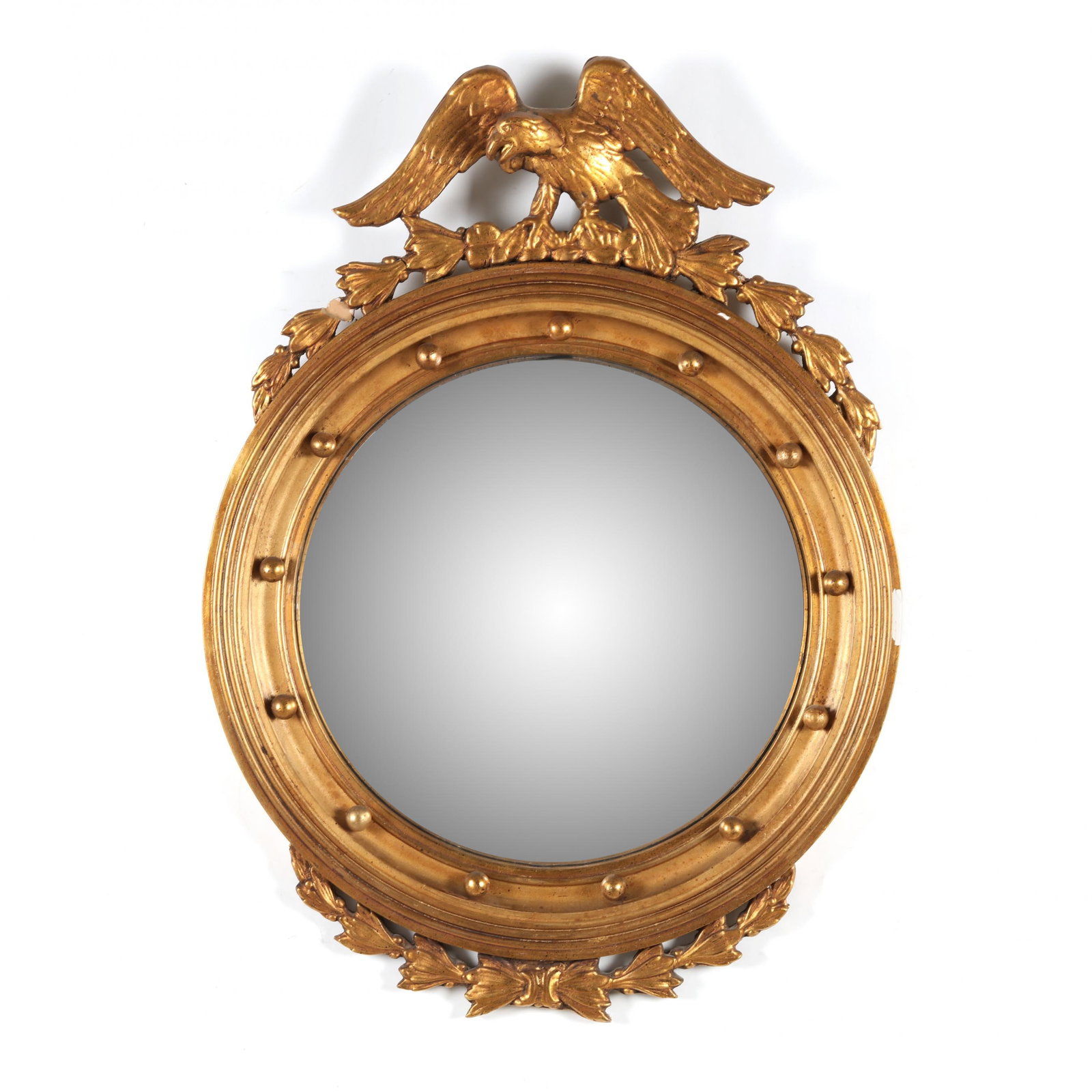 A Federal Style Convex Bullseye Giltwood Mirror (1 of 6)