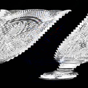 Waterford Crystal Trifle Bowl: Waterford Crystal Trifle BowlIreland, scalloped rim, footed, marked and comes with certificate of authenticity. 10 x 10 in. Additional high-resolution photos are available at www.lelandlittle.com