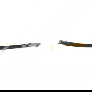 Circassian Shashka Sword: Circassian Shashka Swordlate 19th - early 20th century, both sides of the slightly curved 31-1/4 in. blade are engraved with a schematic head over text that appears to be Georgian; the grip, pommel an