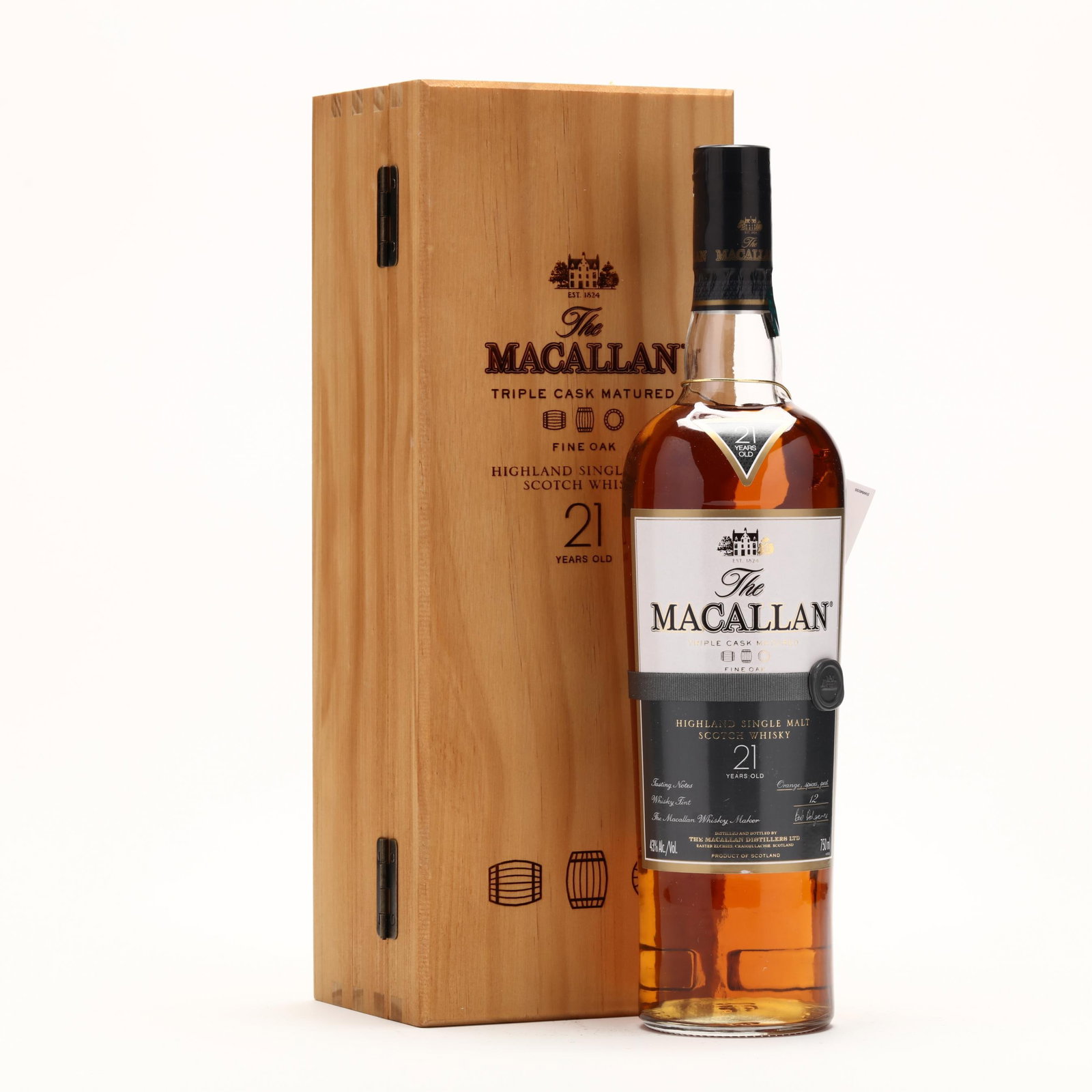 Macallan Fine Oak Triple Cask Scotch Whisky: Macallan Fine Oak Triple Cask Scotch Whisky The buyer acknowledges that he/she is acting within compliance with their state and local laws in regards to the purchase, transportation and delivery of sp