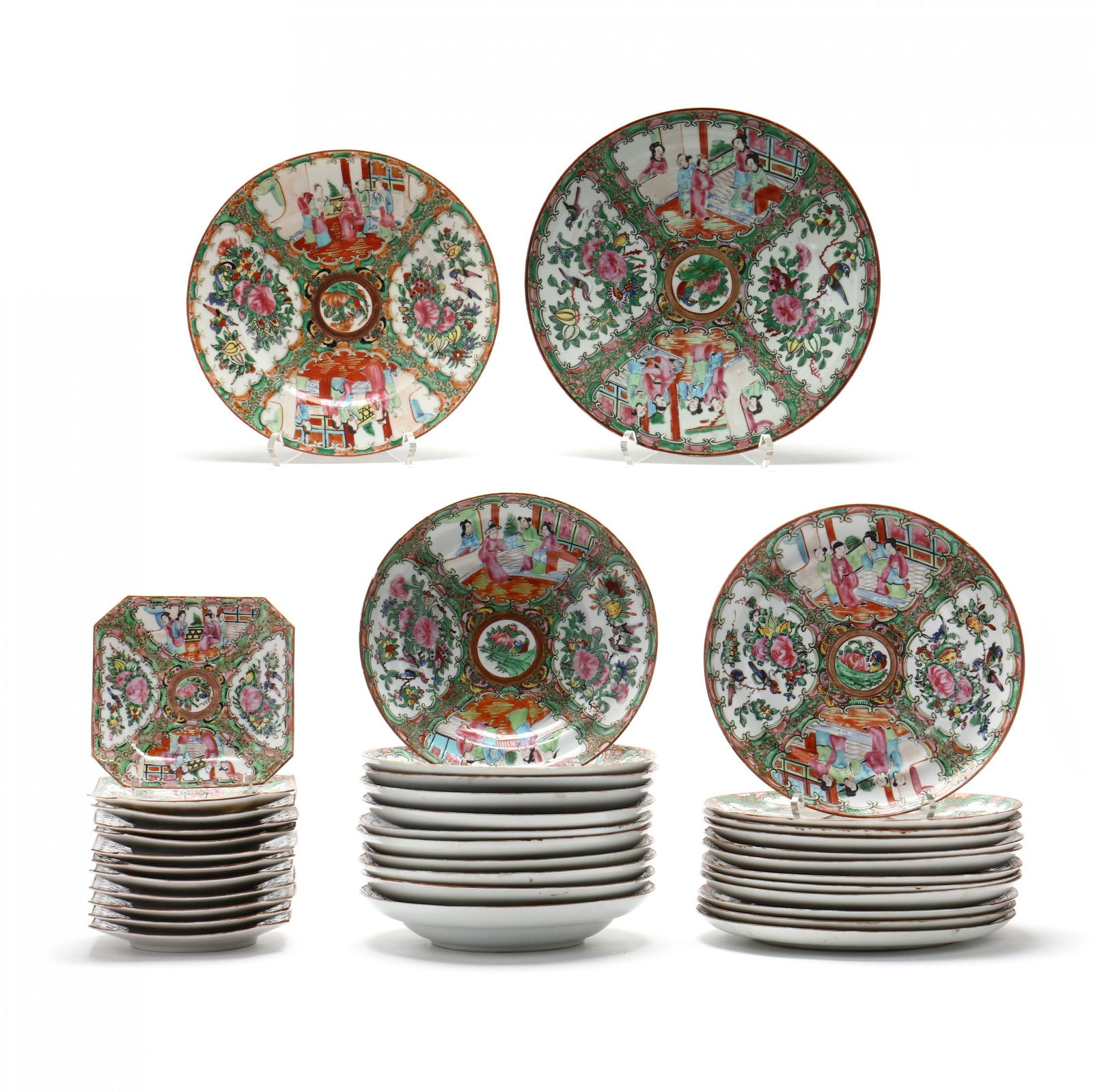 Assorted Chinese Export Rose Medallion Partial Dinner Service, (38) Pieces (1 of 10)