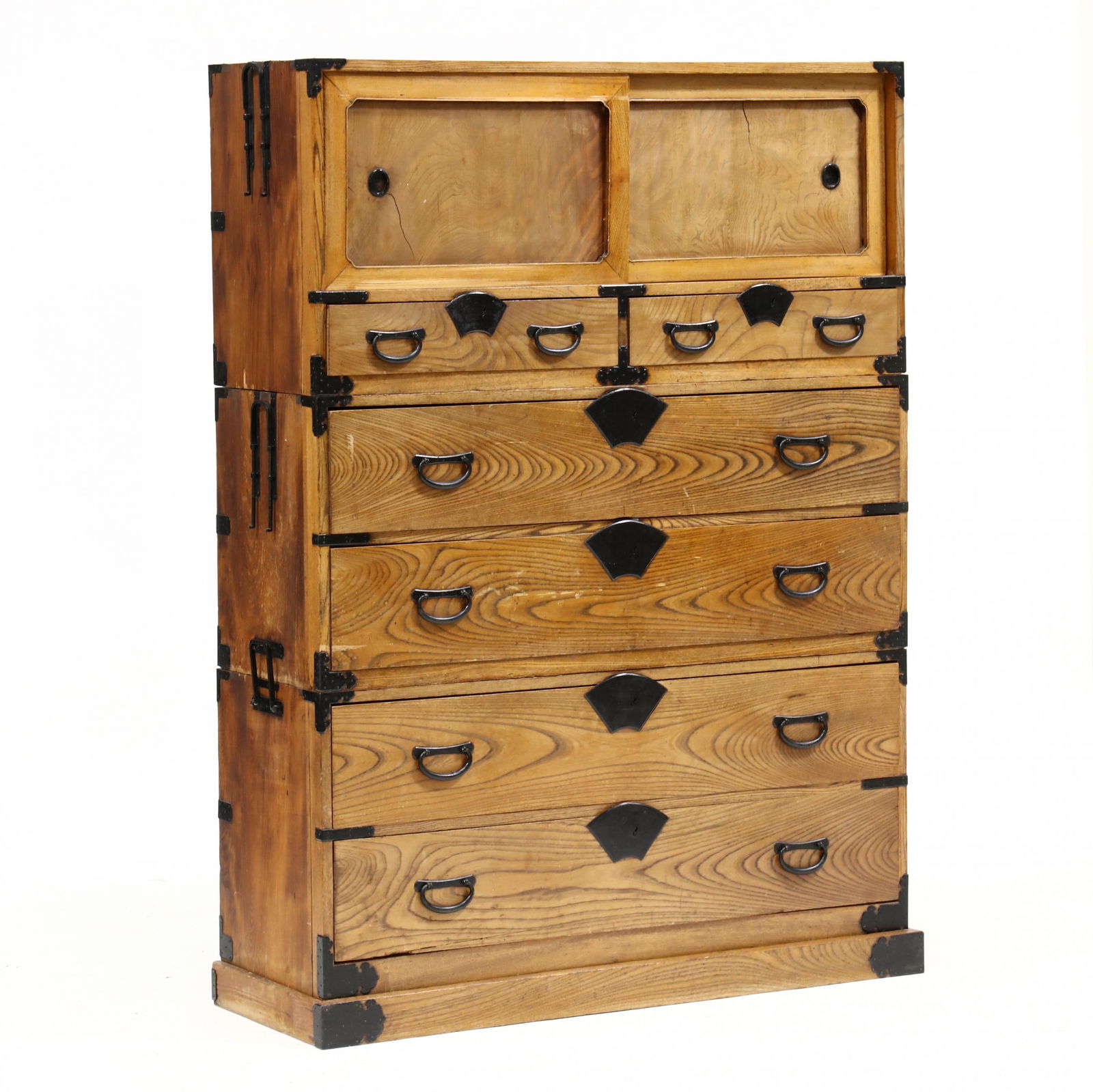 A Japanese Three-Part  Isho Dansu  Clothing Chest (1 of 8)