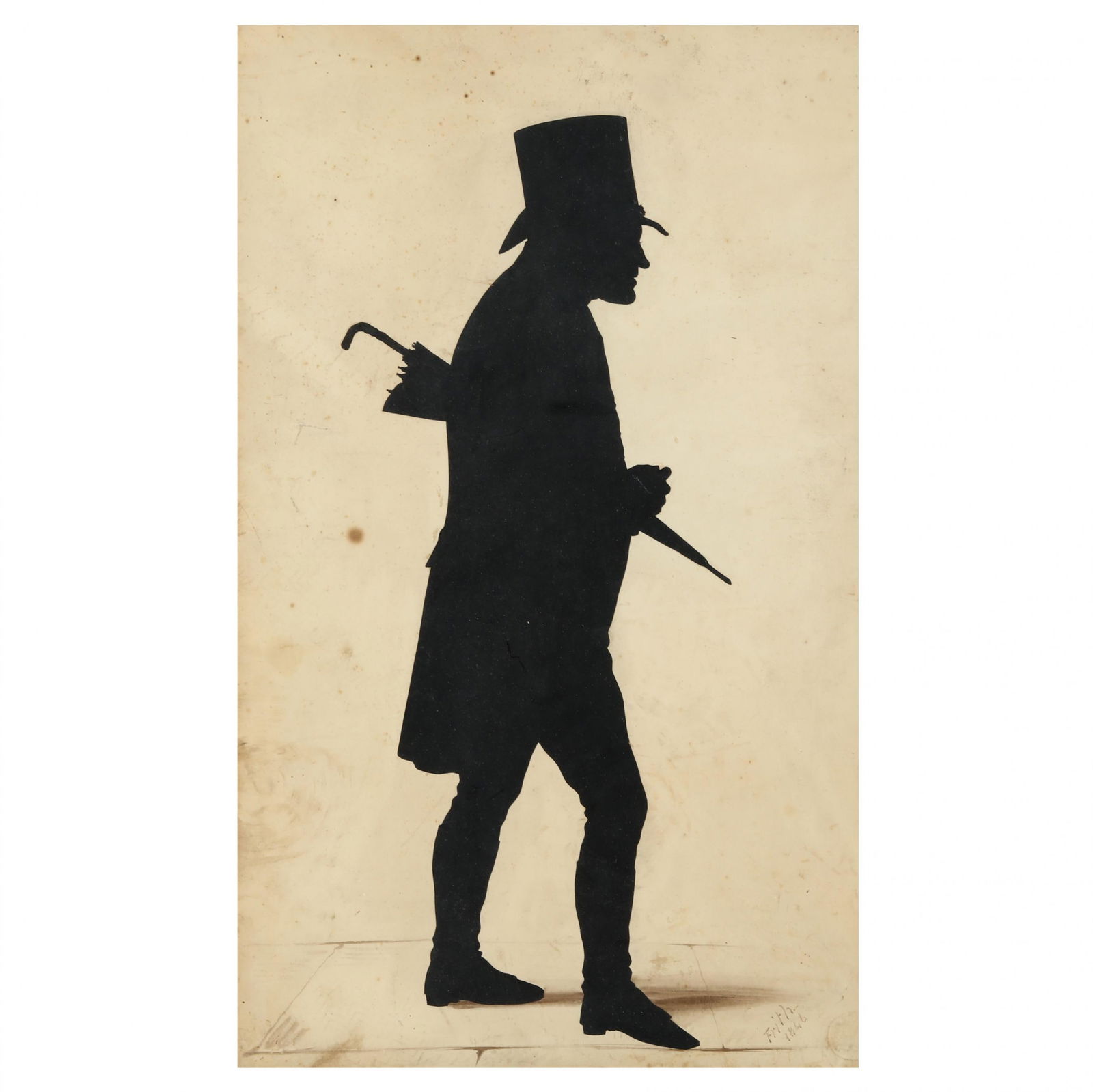 19th Century British Silhouette of a Gentleman, Signed Frith (1 of 5)