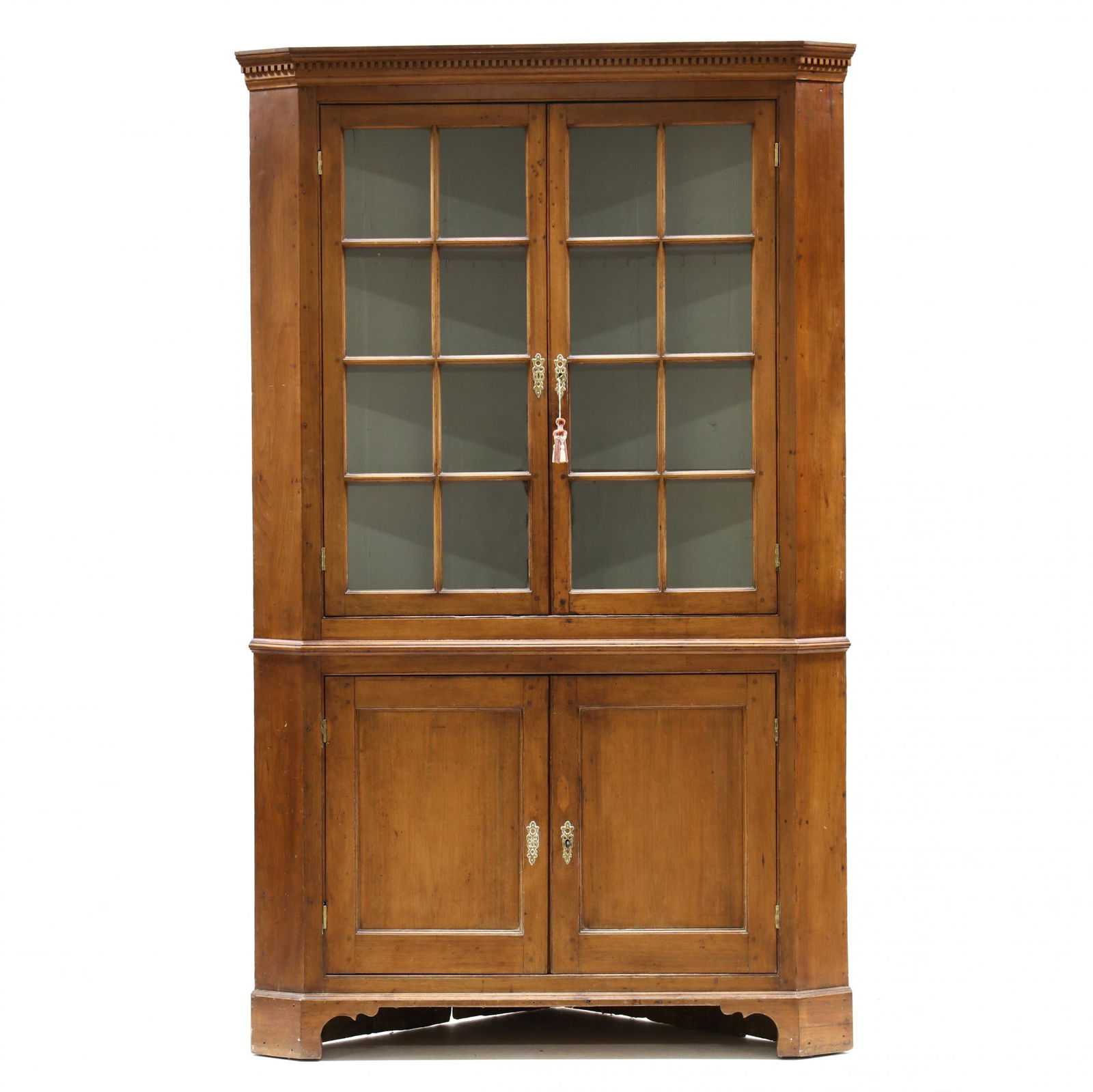 North Carolina Chippendale Walnut Corner Cupboard (1 of 11)