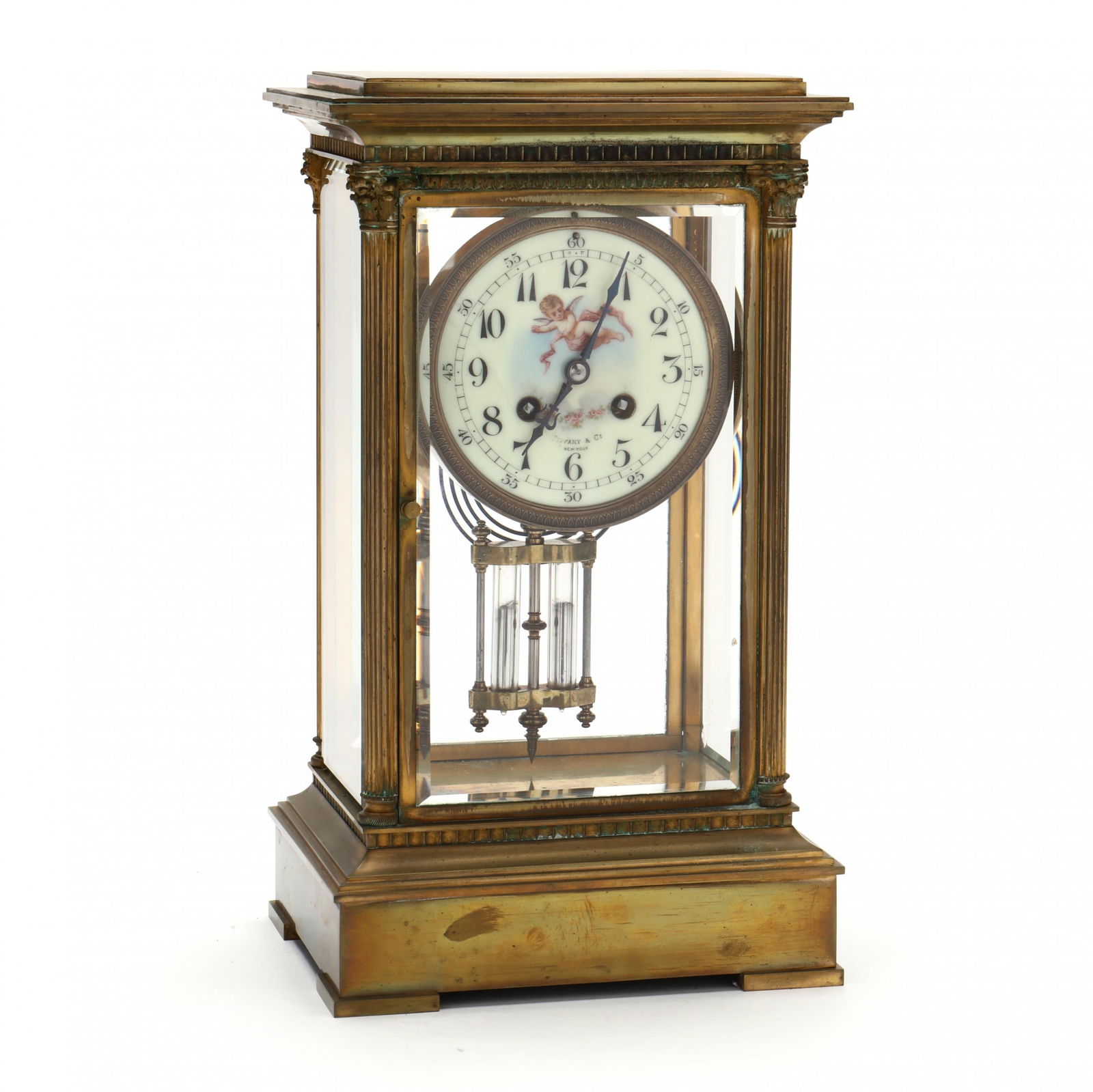 Bronze and Crystal Regulator Clock, Retailed by Tiffany & Co. (1 of 10)