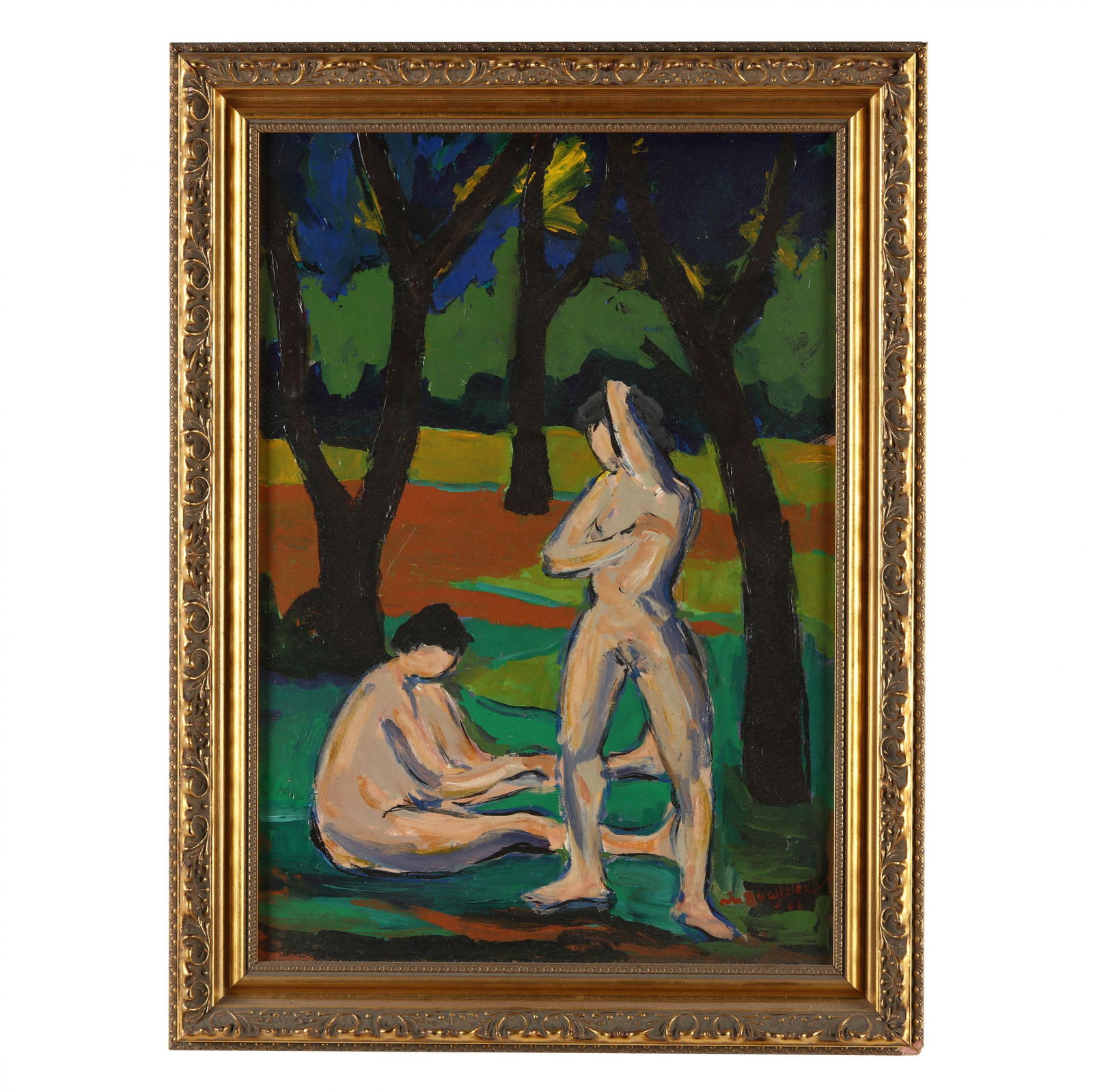 Maxim Bugzester (Ukrainian, 1910-1978), Two Nudes in the Forest (1 of 5)
