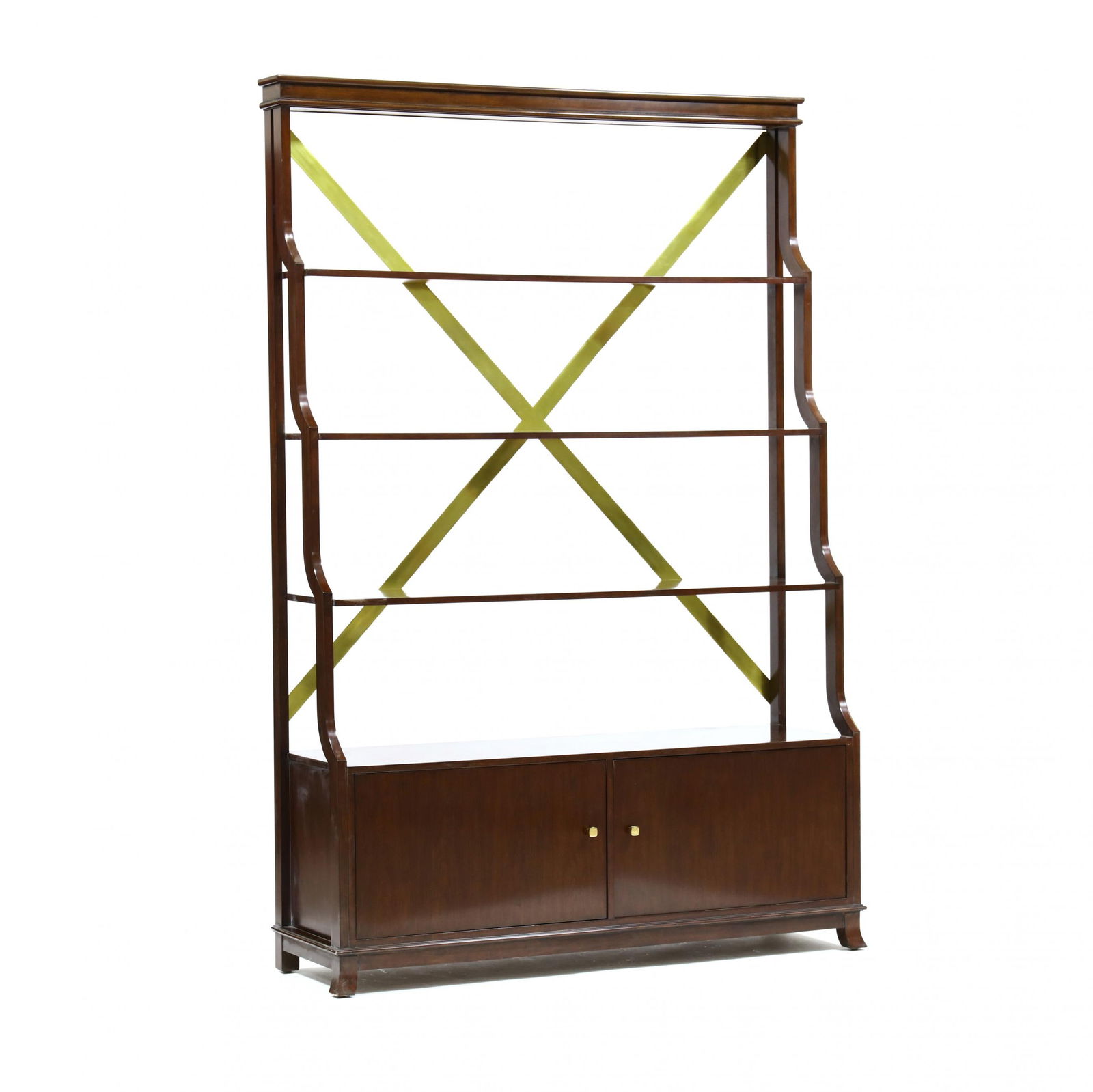 Modern History, Hollywood Regency Style Mahogany Bookshelf (1 of 6)