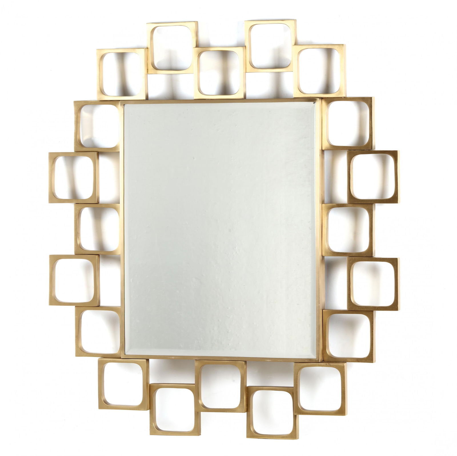 Modern History, Modernist Brass Wall Mirror (1 of 3)
