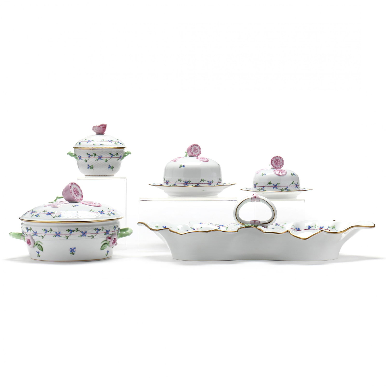 Five Herend  Blue Garland  Serving Accessory Pieces (1 of 12)