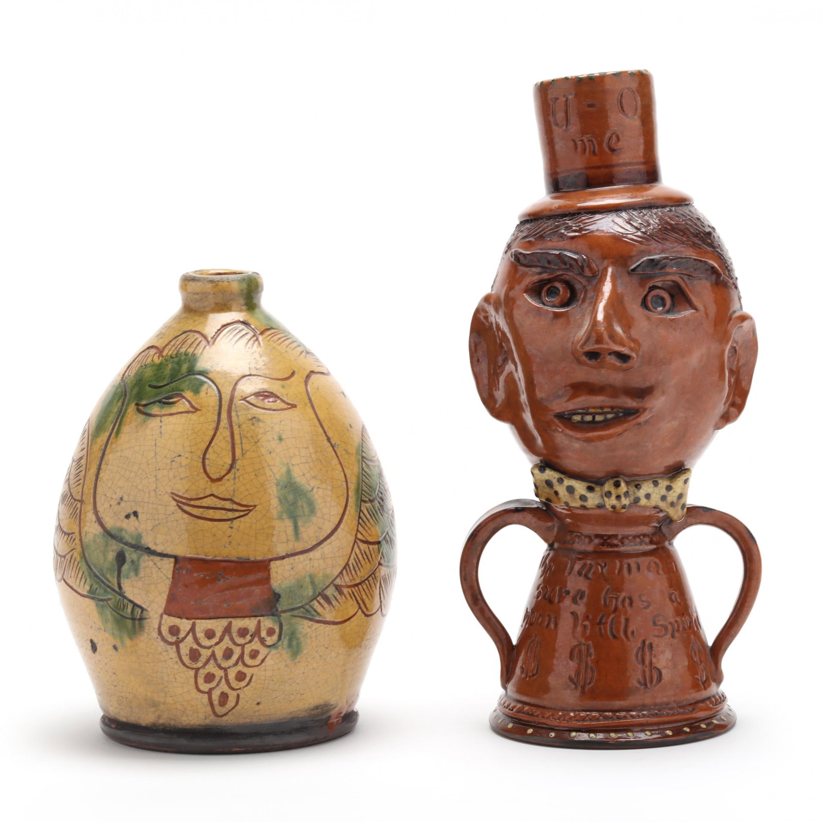 Greg & Mary Shooner (American), Two Redware Folk Art Works (1 of 9)