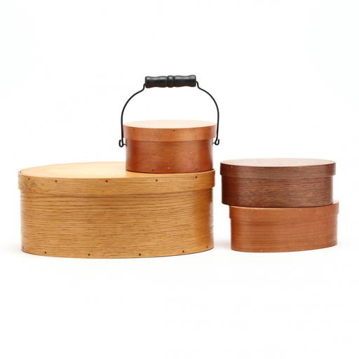 Collection Of Shaker Style Wood Pantry Boxes