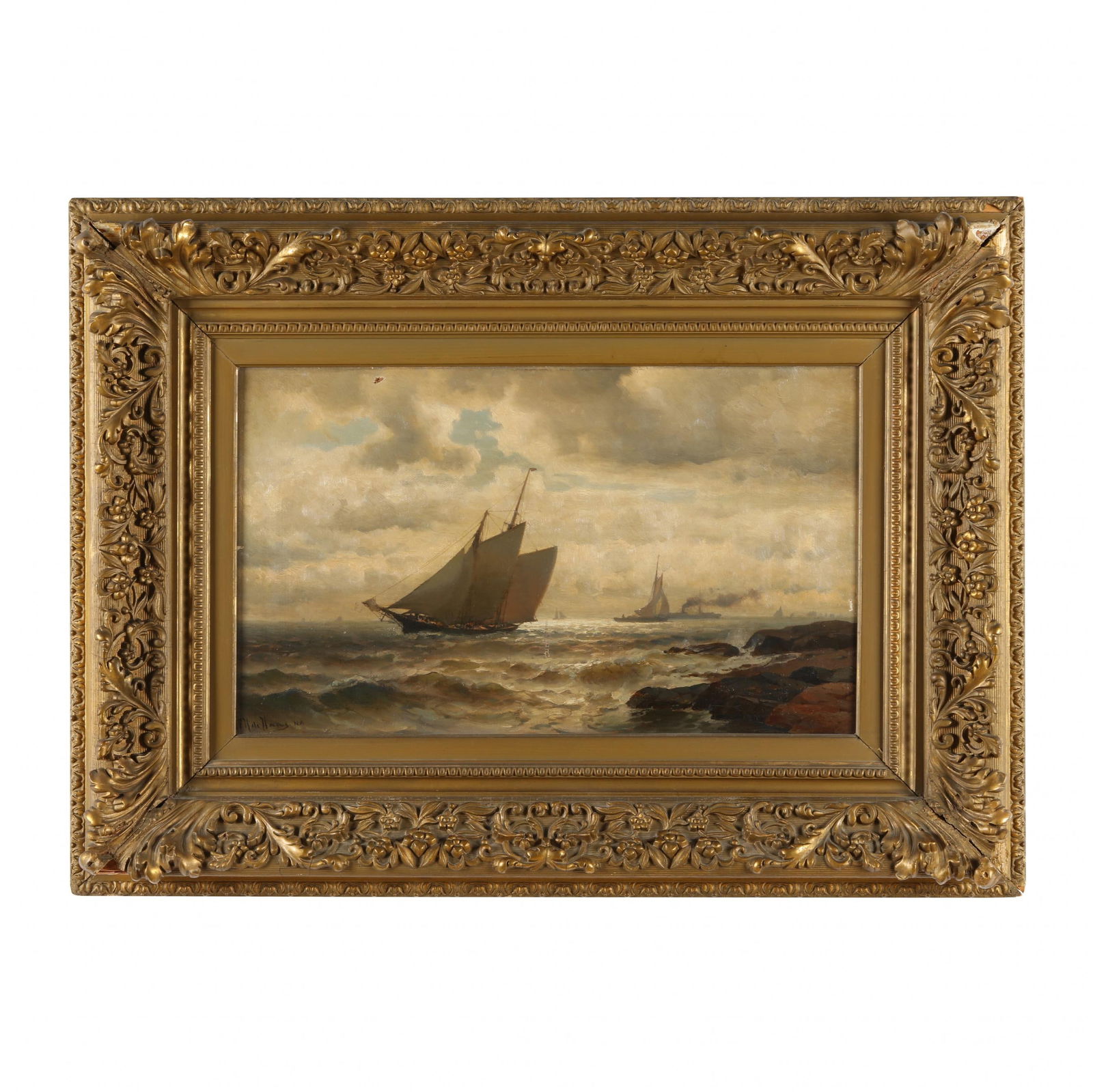 Mauritz Frederik Hendrick De Haas (Dutch-American, 1832-1895), Ships Under a Stormy Sky (1 of 5)