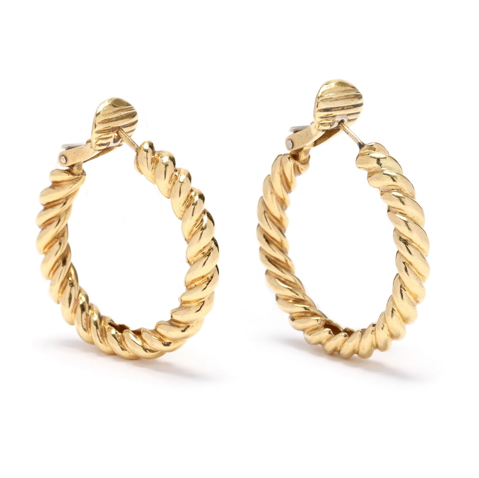 Gold Rope Twist Hoop Earrings (1 of 5)